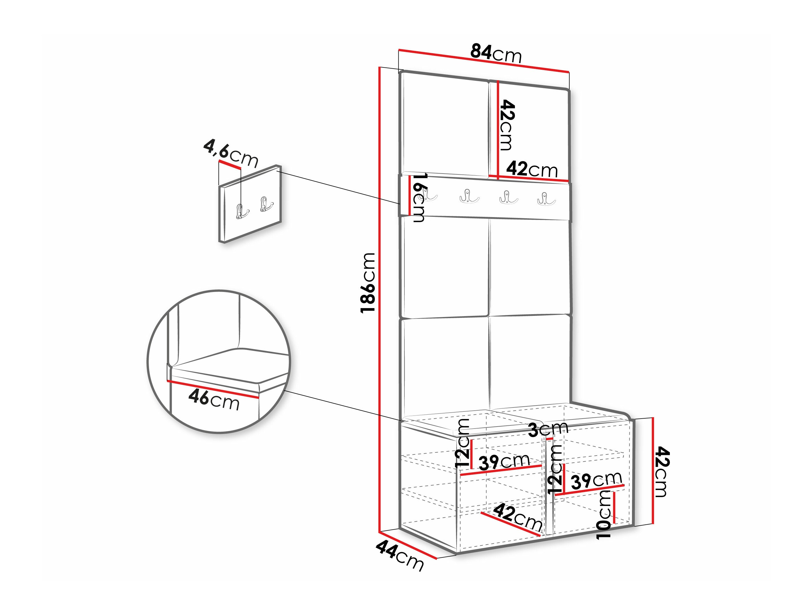 Σετ διαδρόμου Pinis IV (Άσπρο)