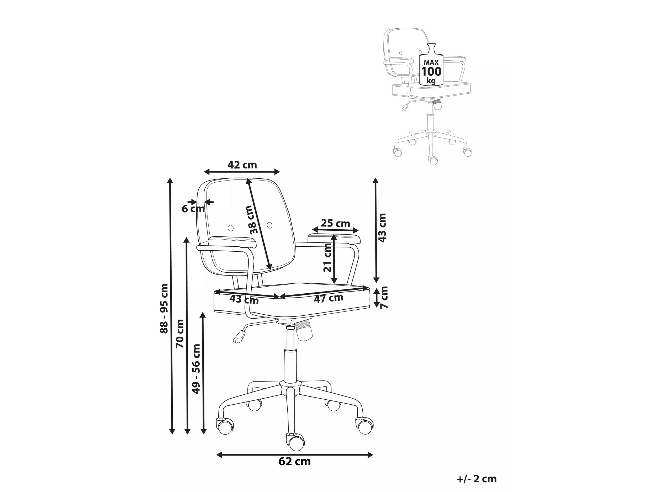 Καρέκλα γραφείου Berwyn 901 (Πορτοκαλί)