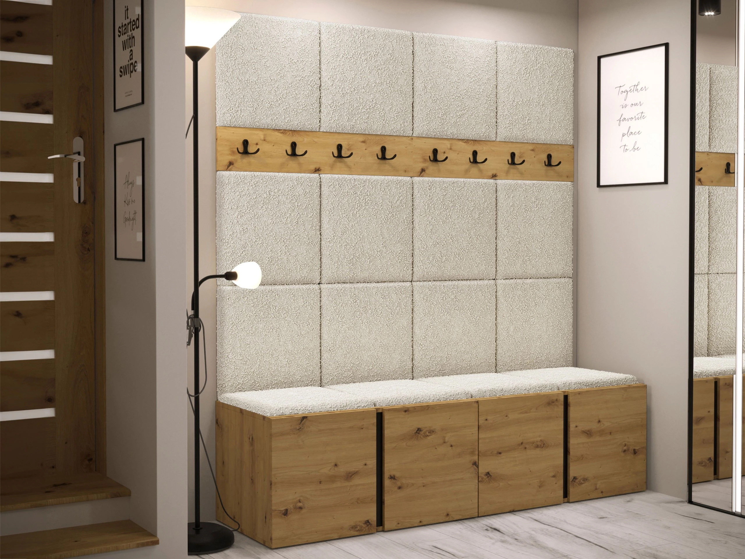 Σετ διαδρόμου Pinis V (Artisan βελανιδιά)