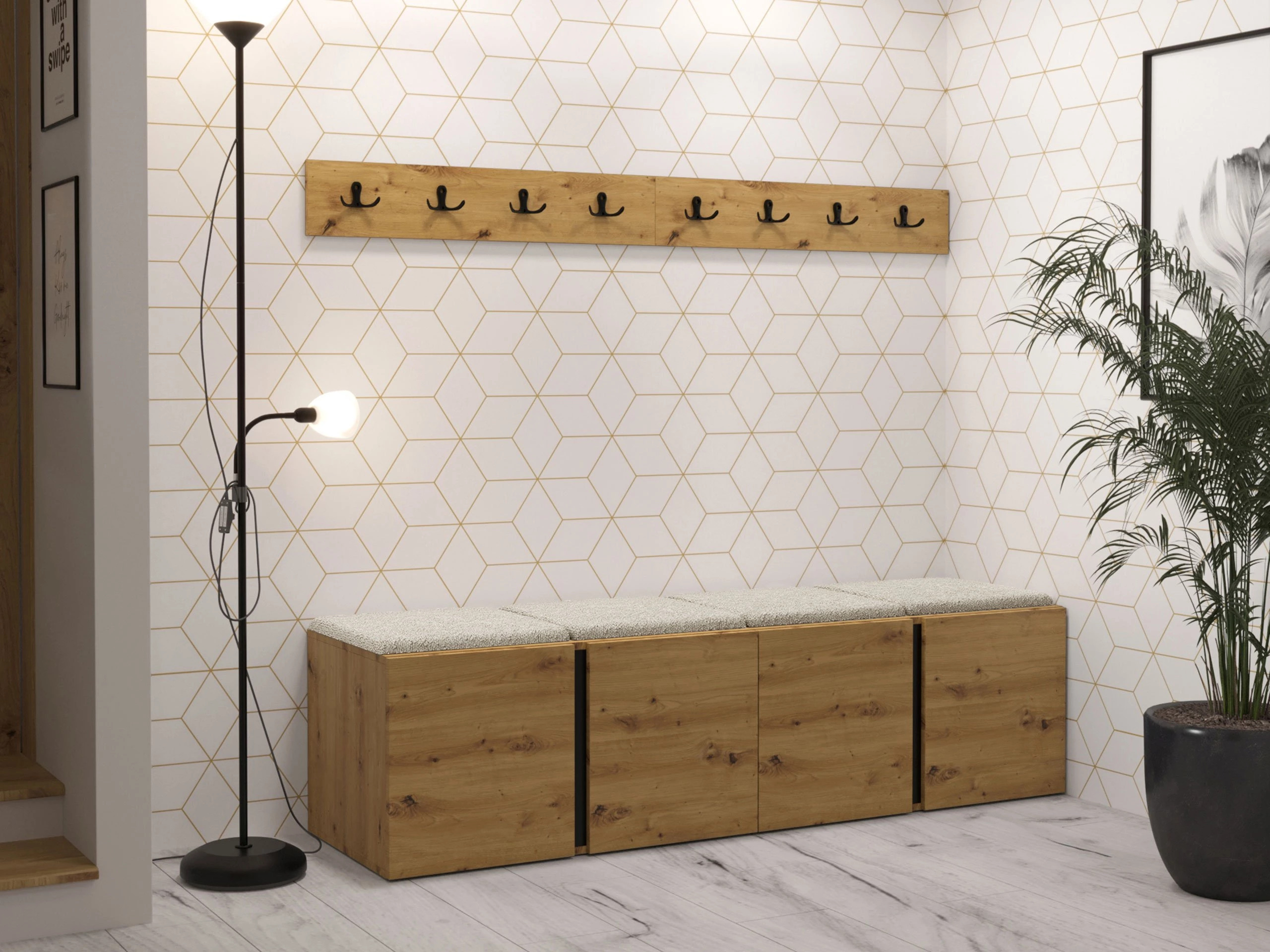 Σετ διαδρόμου Pinis VII (Artisan βελανιδιά)