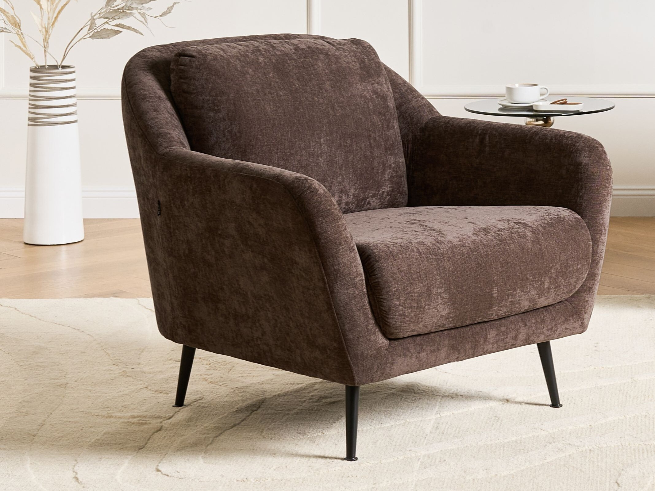 Πολυθρόνα Berwyn 3214 (Σκούρο καφέ)