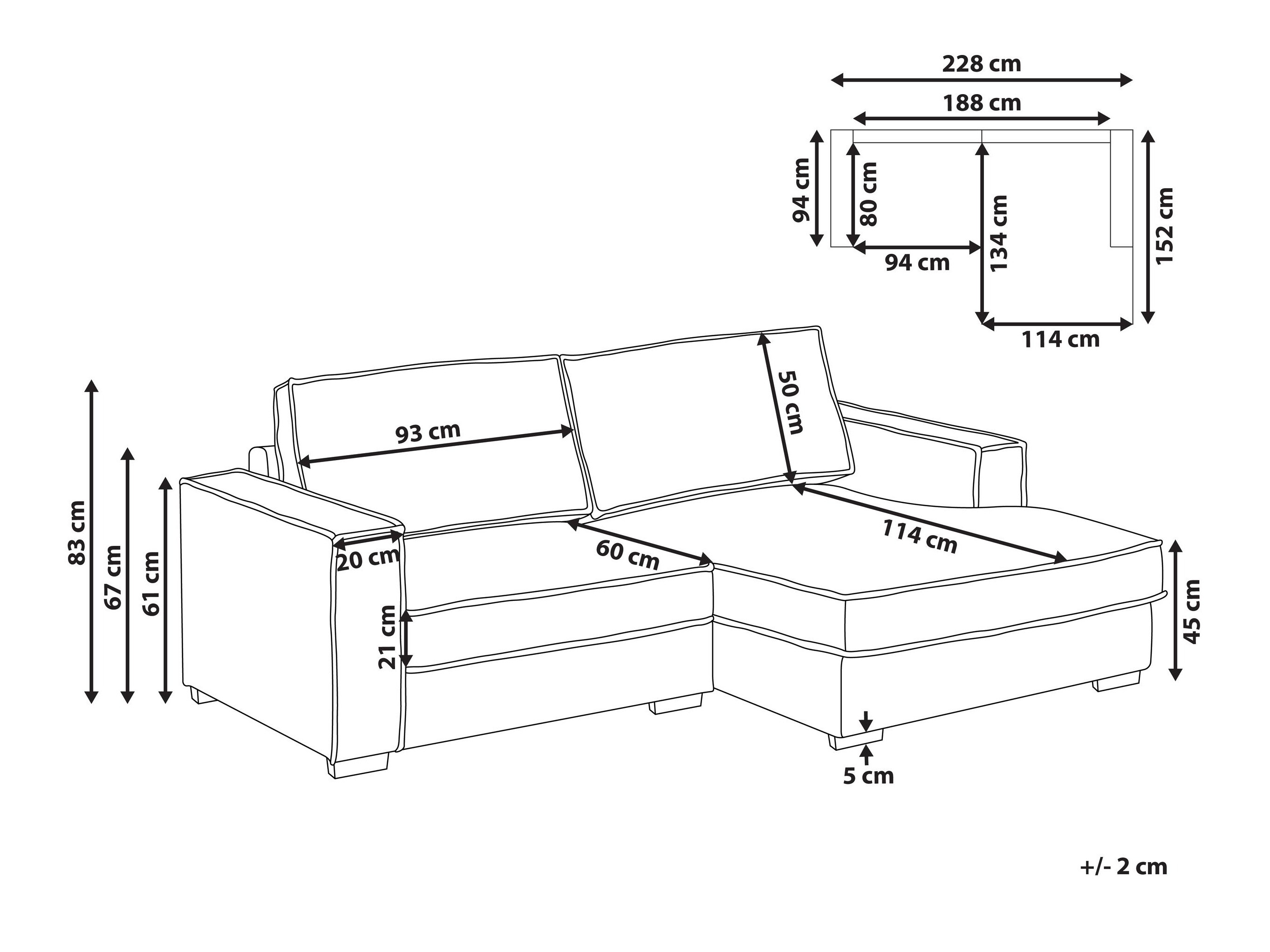 Corner sofa Berwyn 3217 (Light beige)