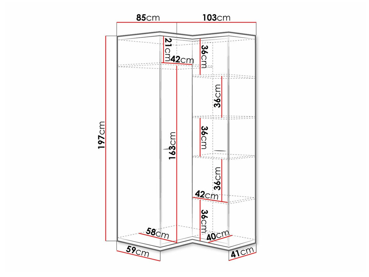 Γωνιακή ντουλάπα SG4161