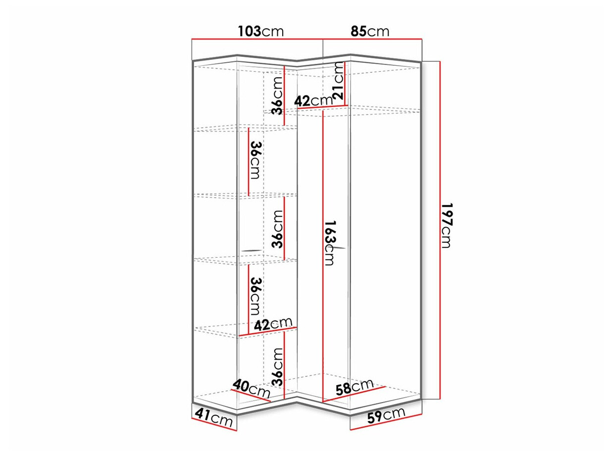 Γωνιακή ντουλάπα SG4161