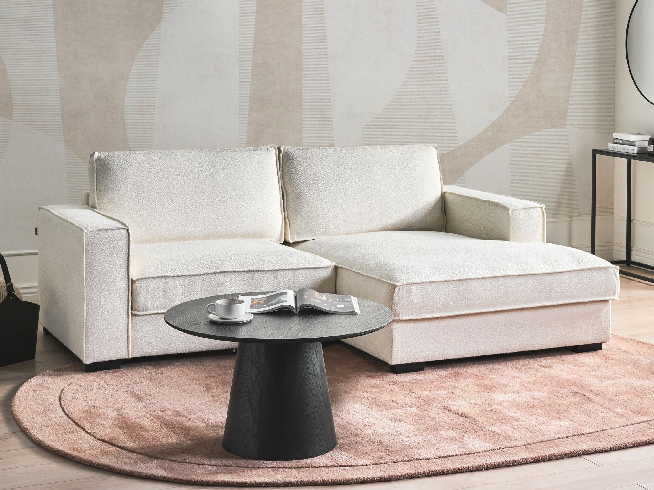 Γωνιακός Καναπές Berwyn 3217 (Ανοιχτό μπεζ)