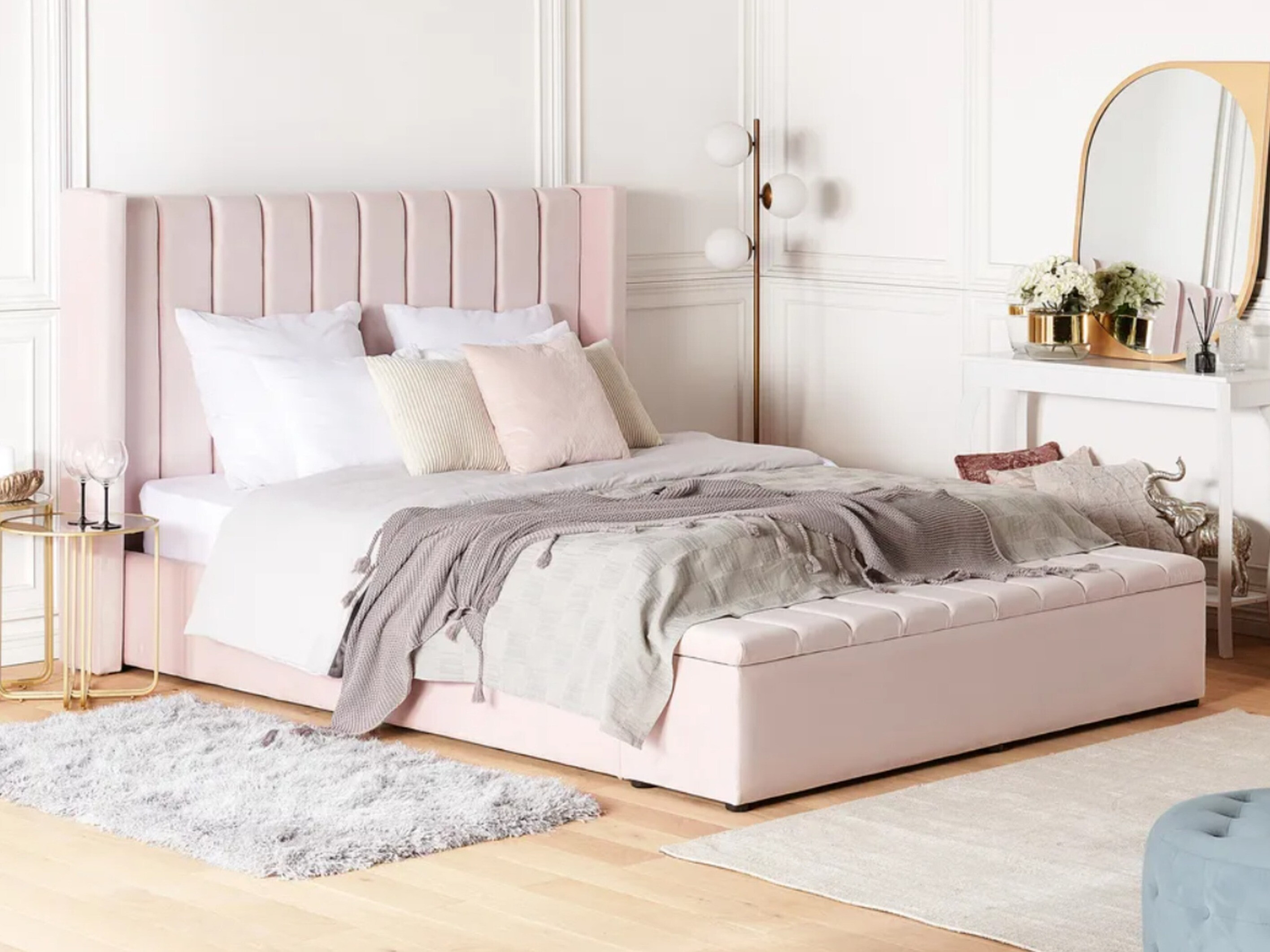 Κρεβάτι Berwyn 682 (Ανοιχτό ροζ)