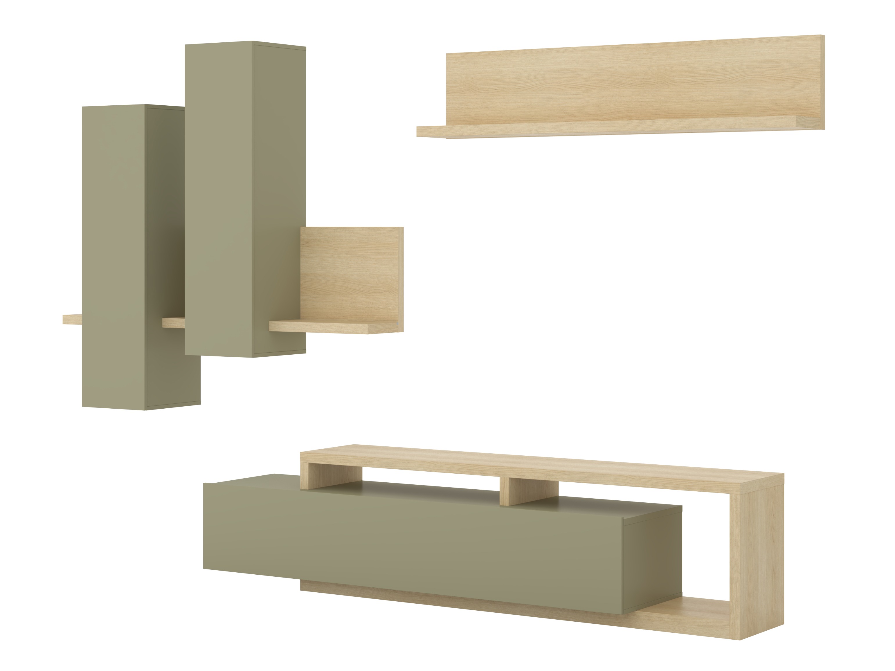 Σετ επίπλων σαλονιού Lutiva 100 (Ευκάλυπτος + Δρυς)