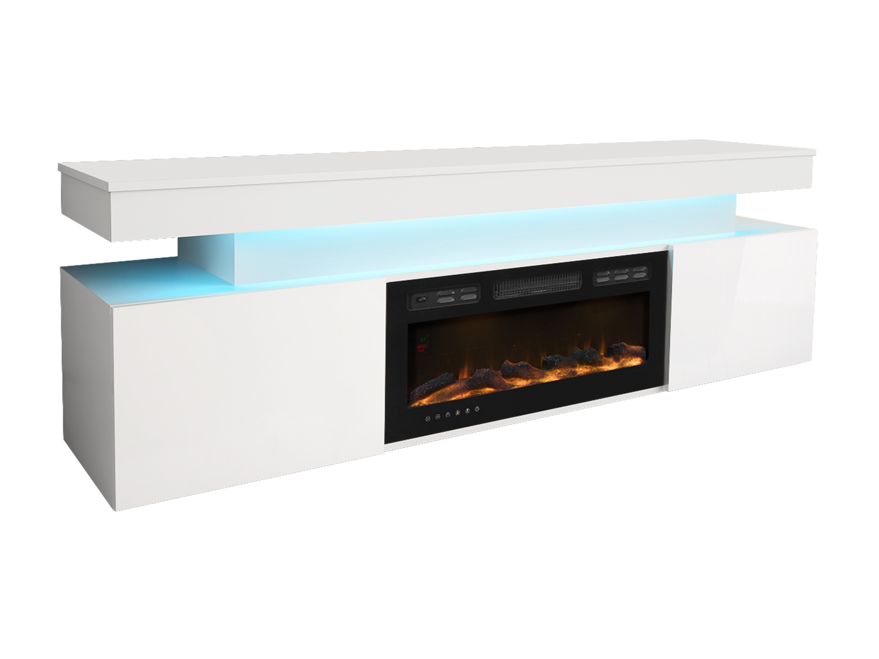 TV stand Monfero I (White + Glossy white)