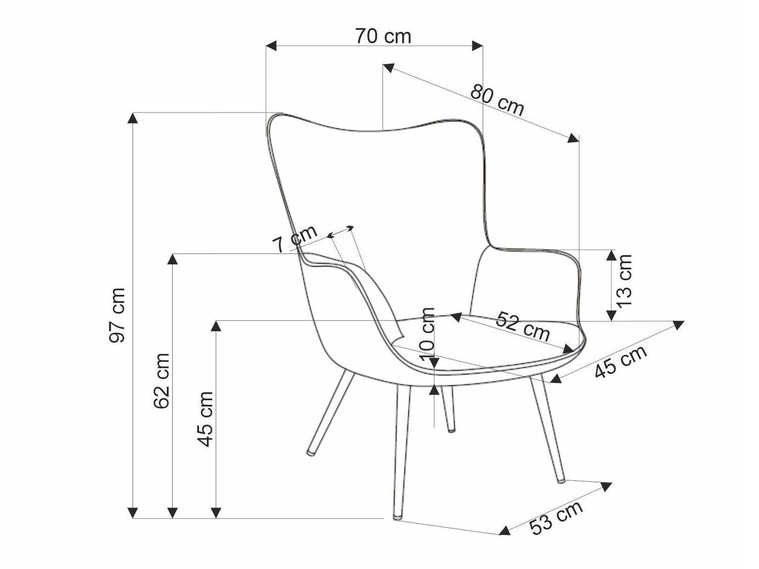 Πολυθρόνα Houston 1610 (Κίτρινο)