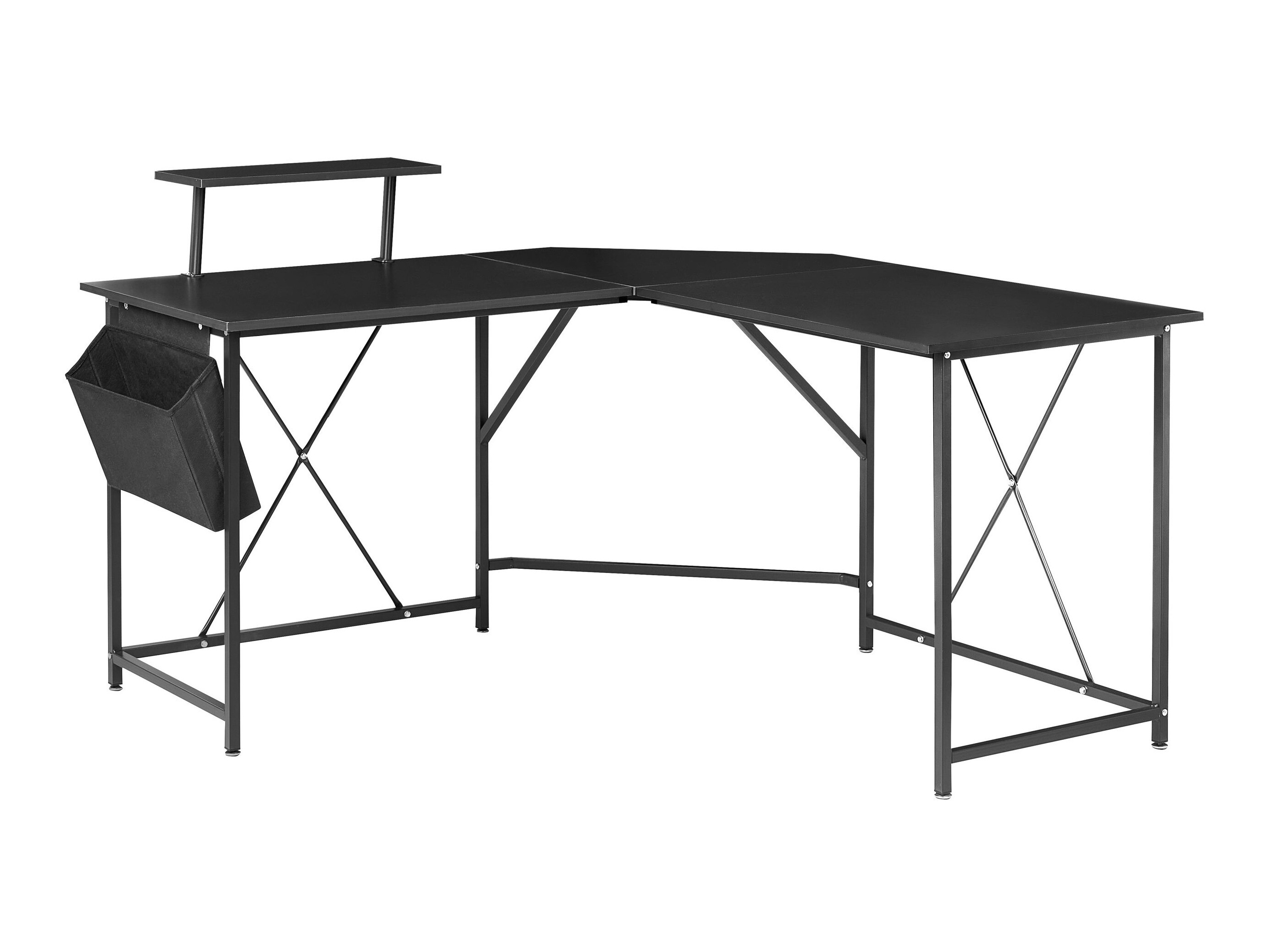 Γωνιακό γραφείο Berwyn 3218 (Μαύρο)