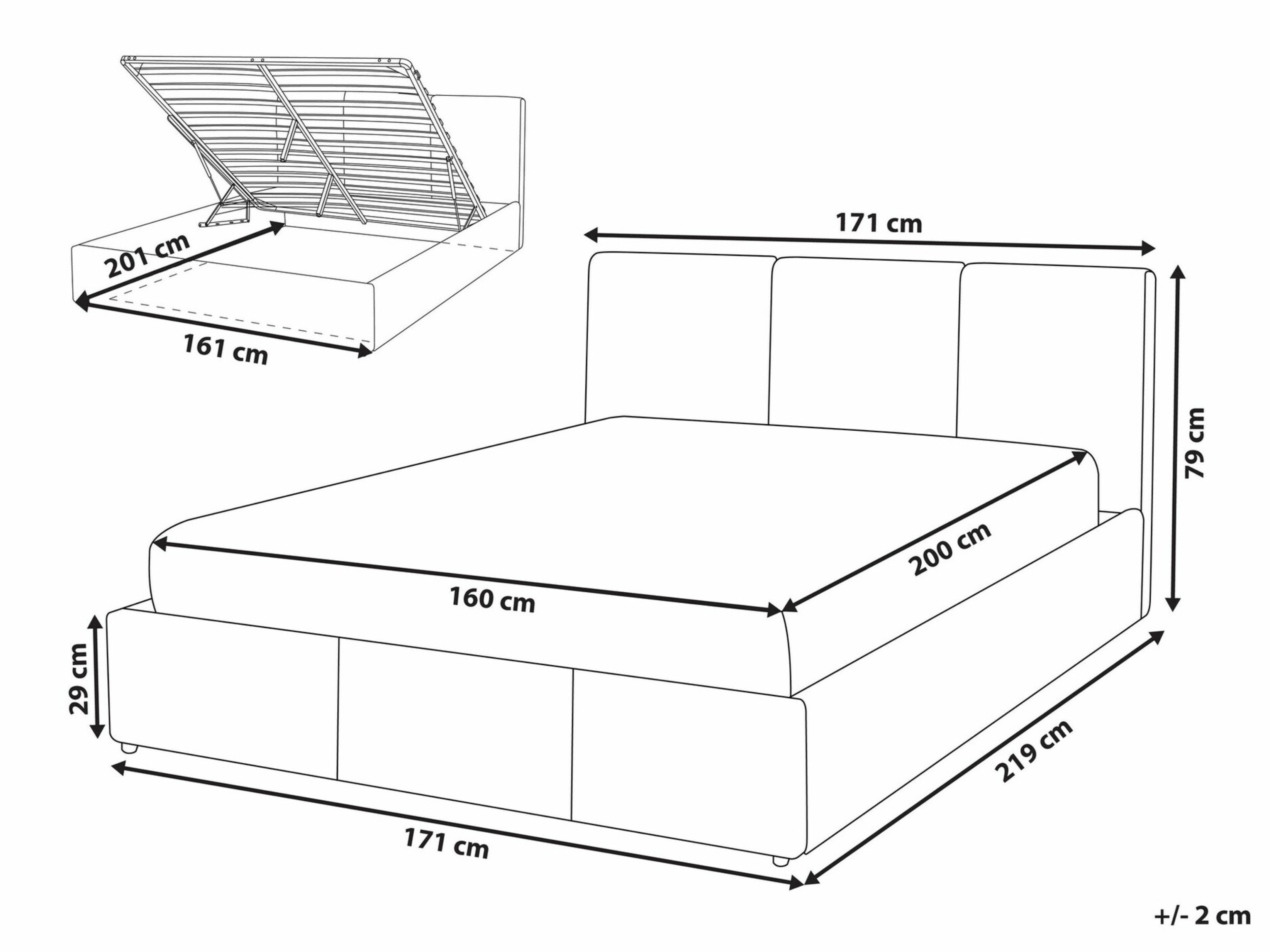 Bed Berwyn 1780 (Light grey)