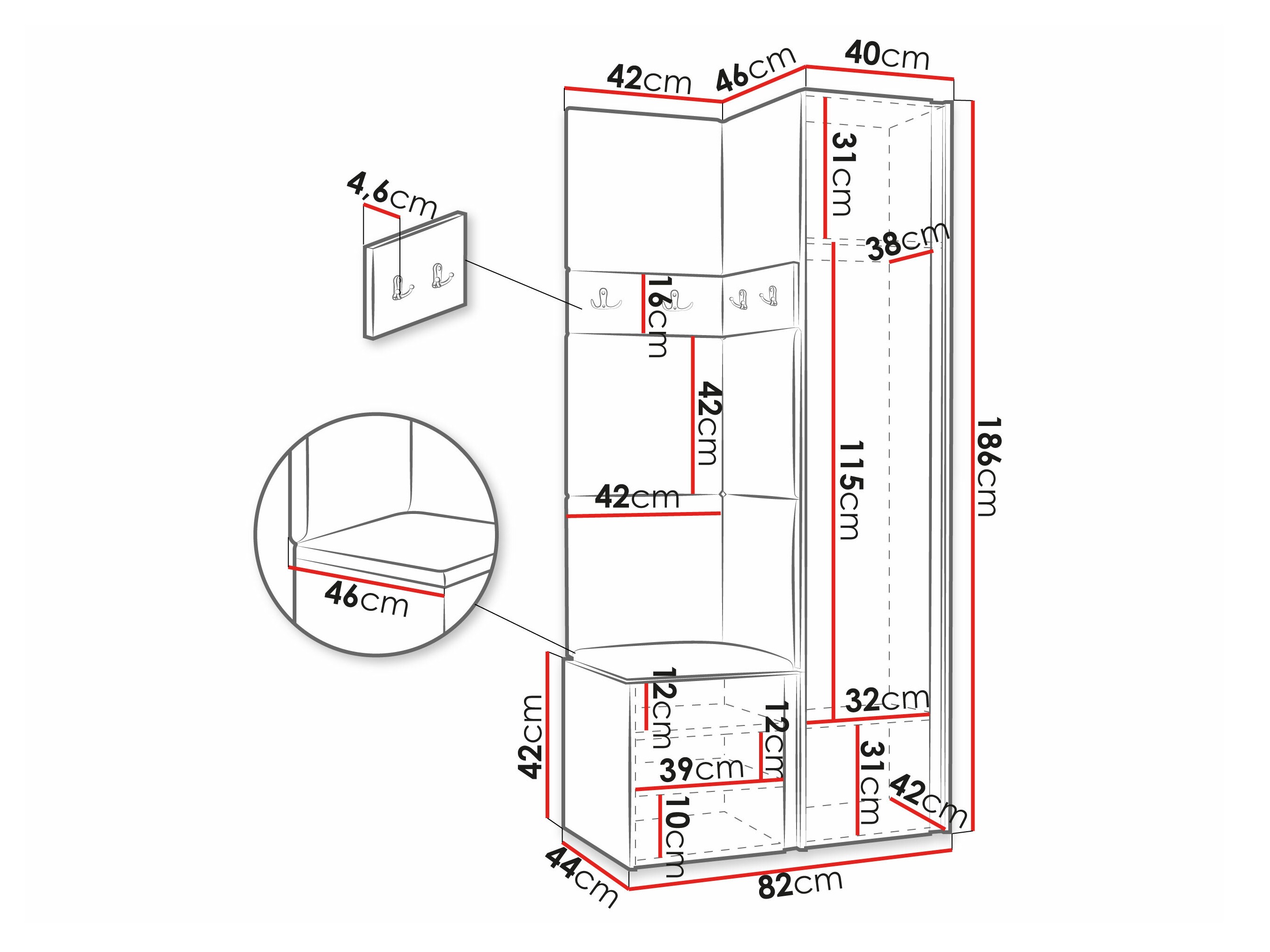 Σετ διαδρόμου Pinis XXV (Άσπρο)