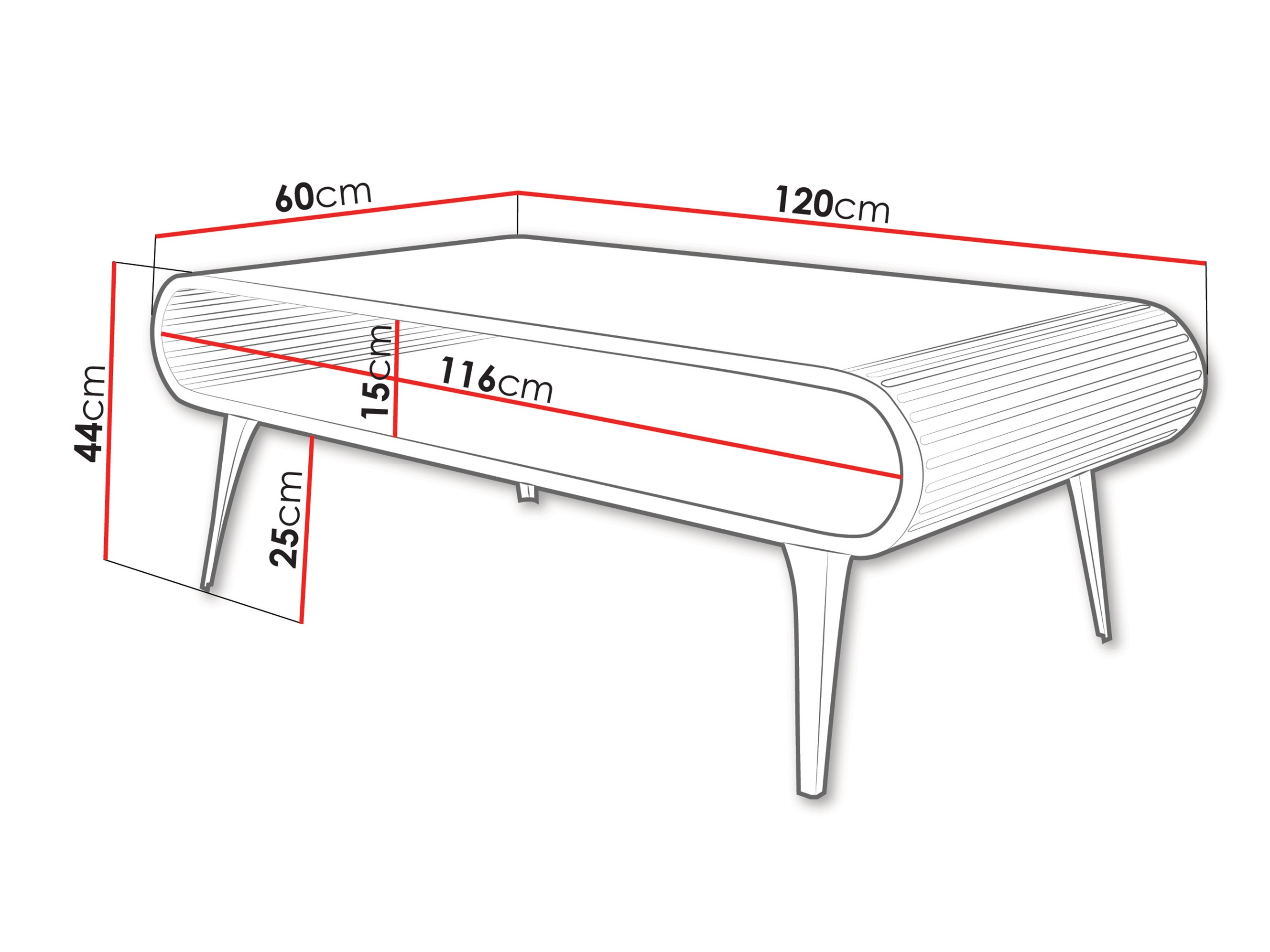 Coffee table Oswego 161 (Black marble)