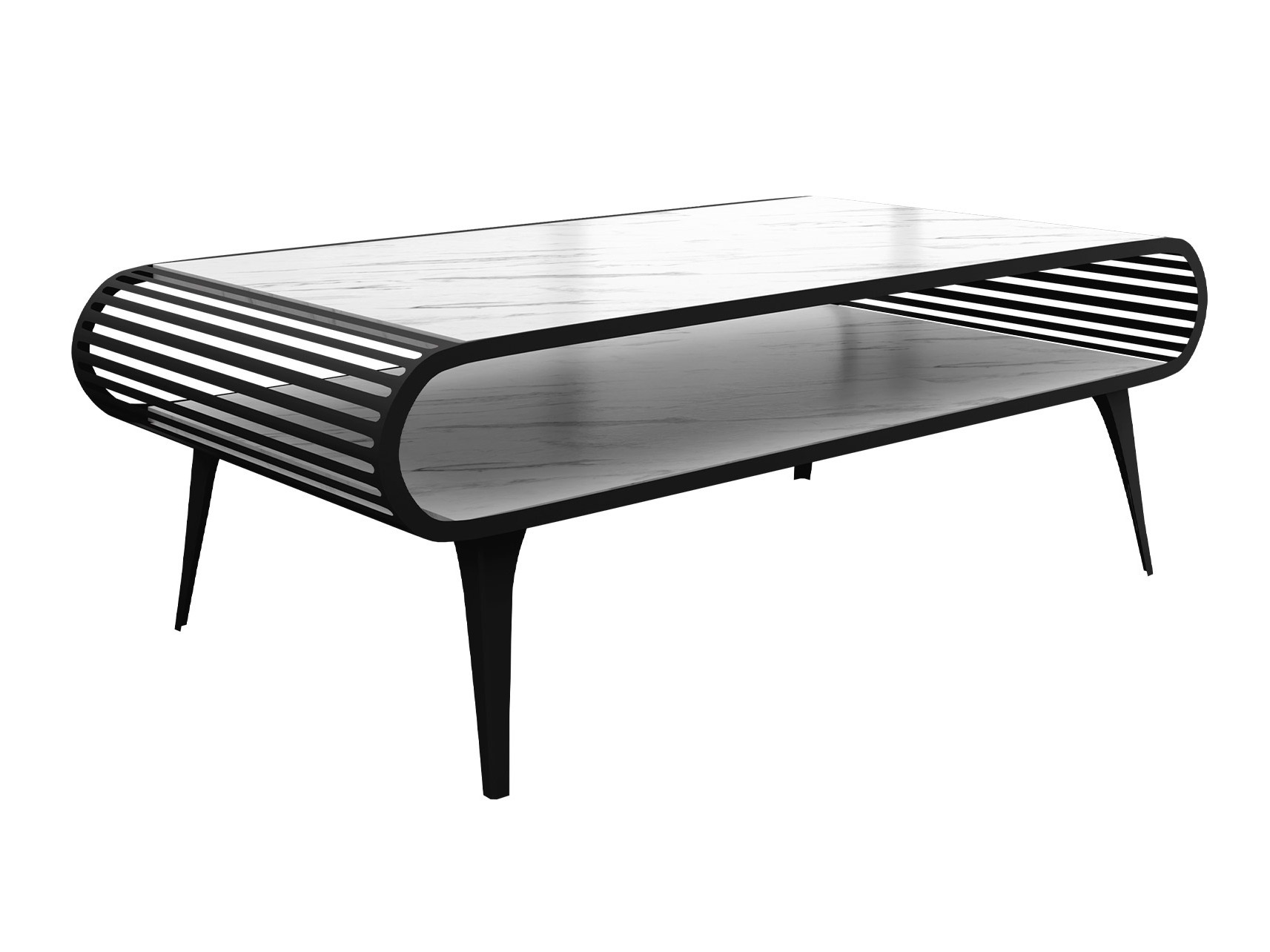 Τραπεζάκι σαλονιού Oswego 161 (Λευκό μάρμαρο)