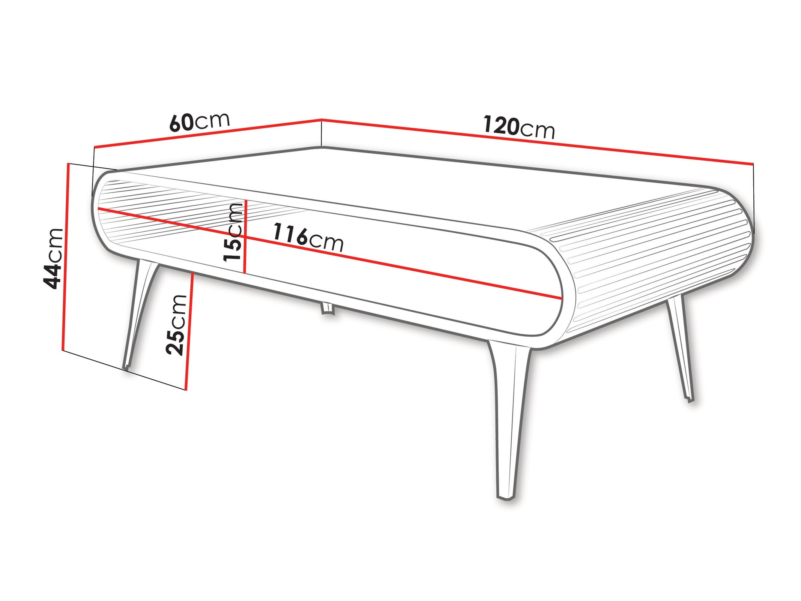 Τραπεζάκι σαλονιού Oswego 162 (Άσπρο)