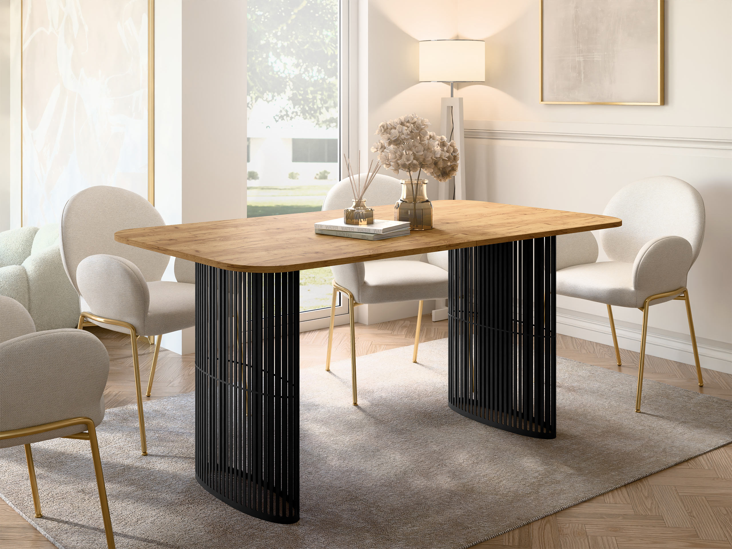 Τραπέζι Oswego 163 (Craft χρυσή βελανιδιά)