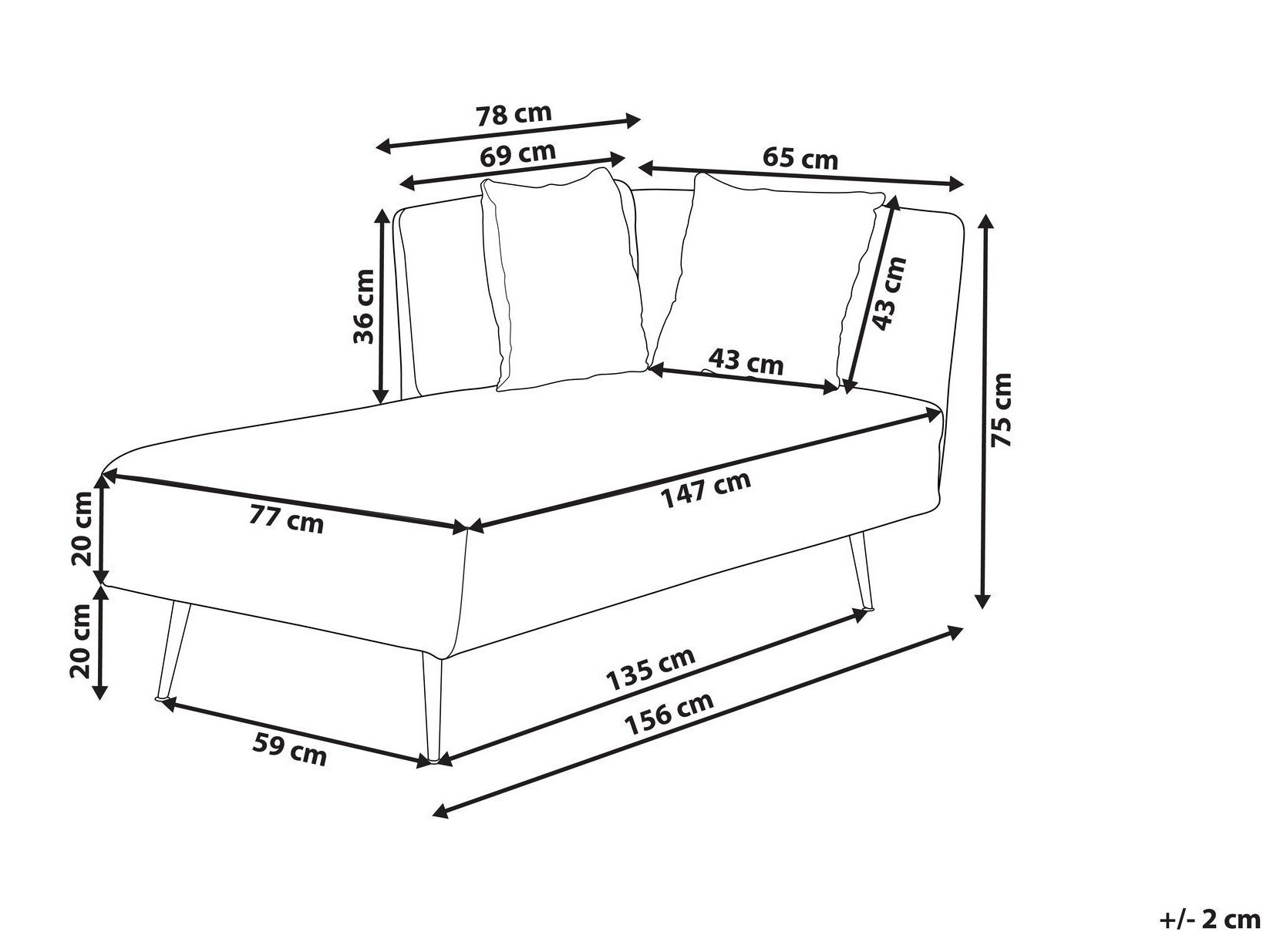 Ανάκλινδρο Berwyn 1062 (Κόκκινο)