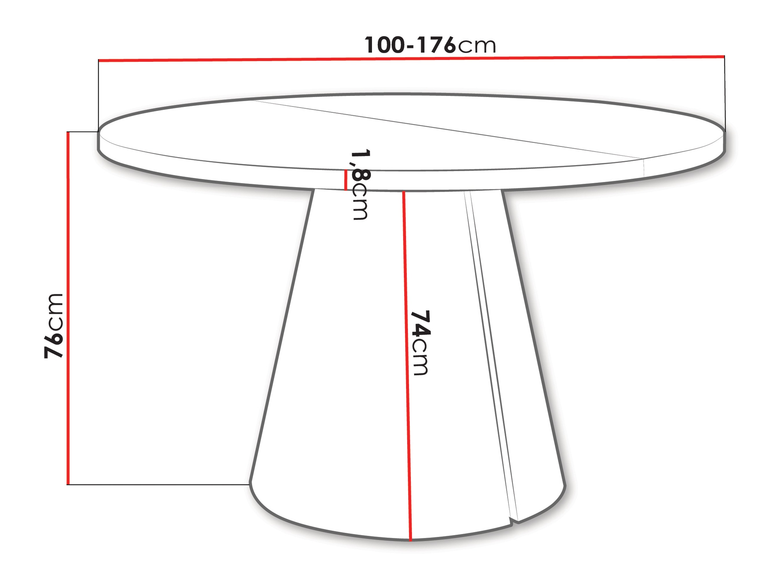 Τραπέζι Oswego 166 (Δρυς)