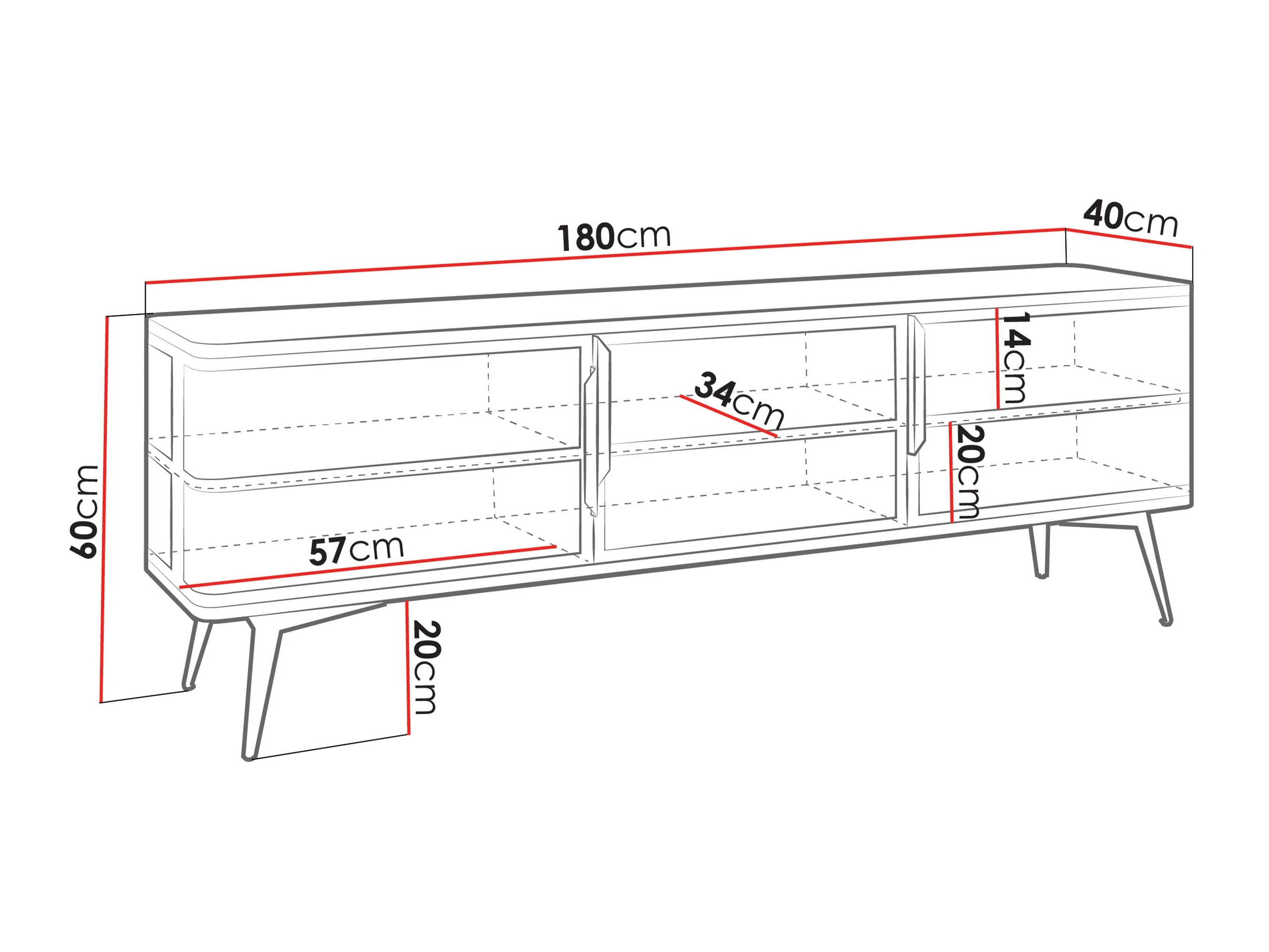 Έπιπλο τηλεόρασης Camfelo 102 (Μαύρο)