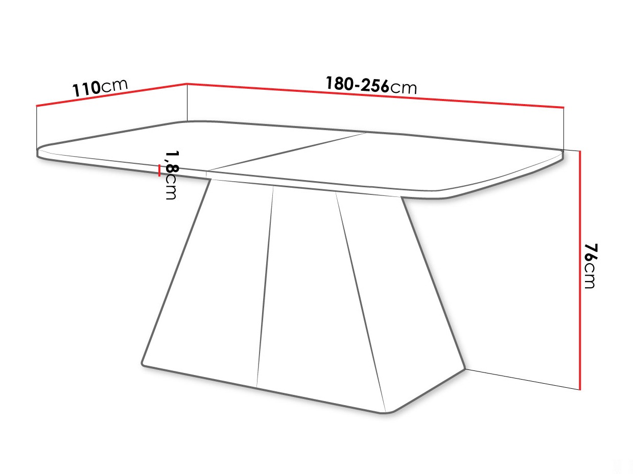 Τραπέζι Oswego 169 (Γραφίτης)
