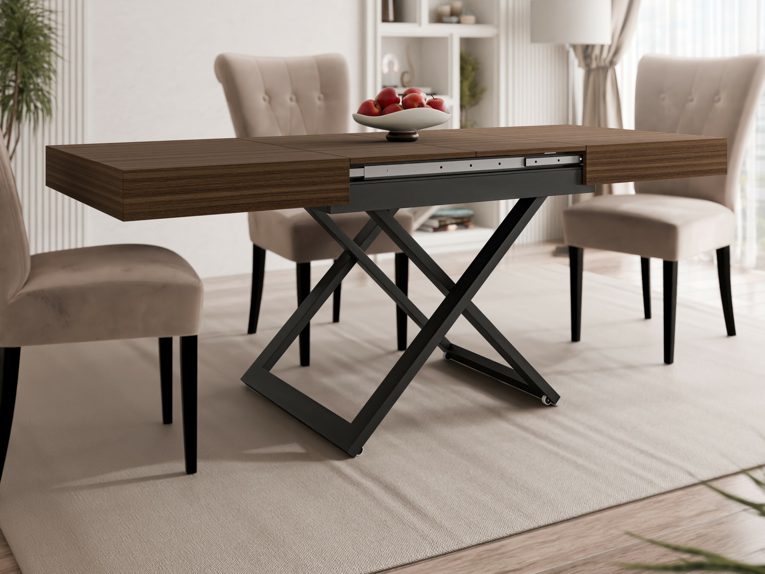 Πολυμορφικό τραπέζι σαλονιού Oswego 171 (Καρυδί)