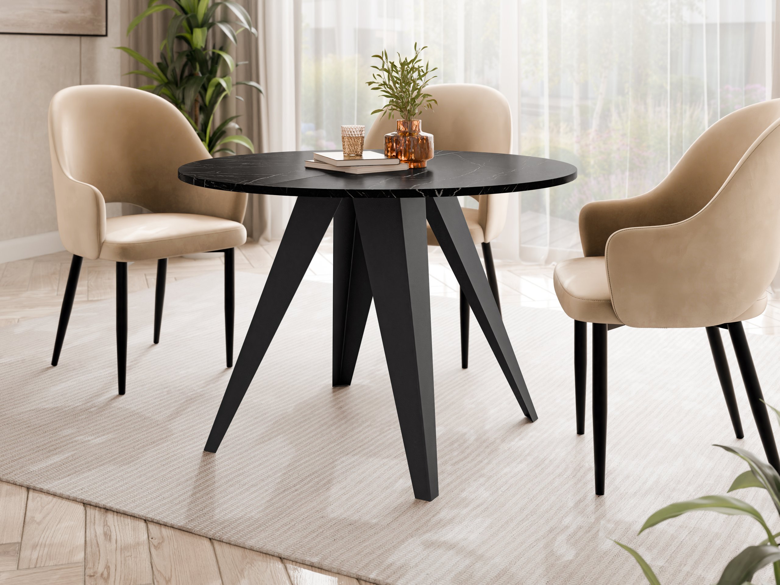 Table Oswego 175 (Black marble)