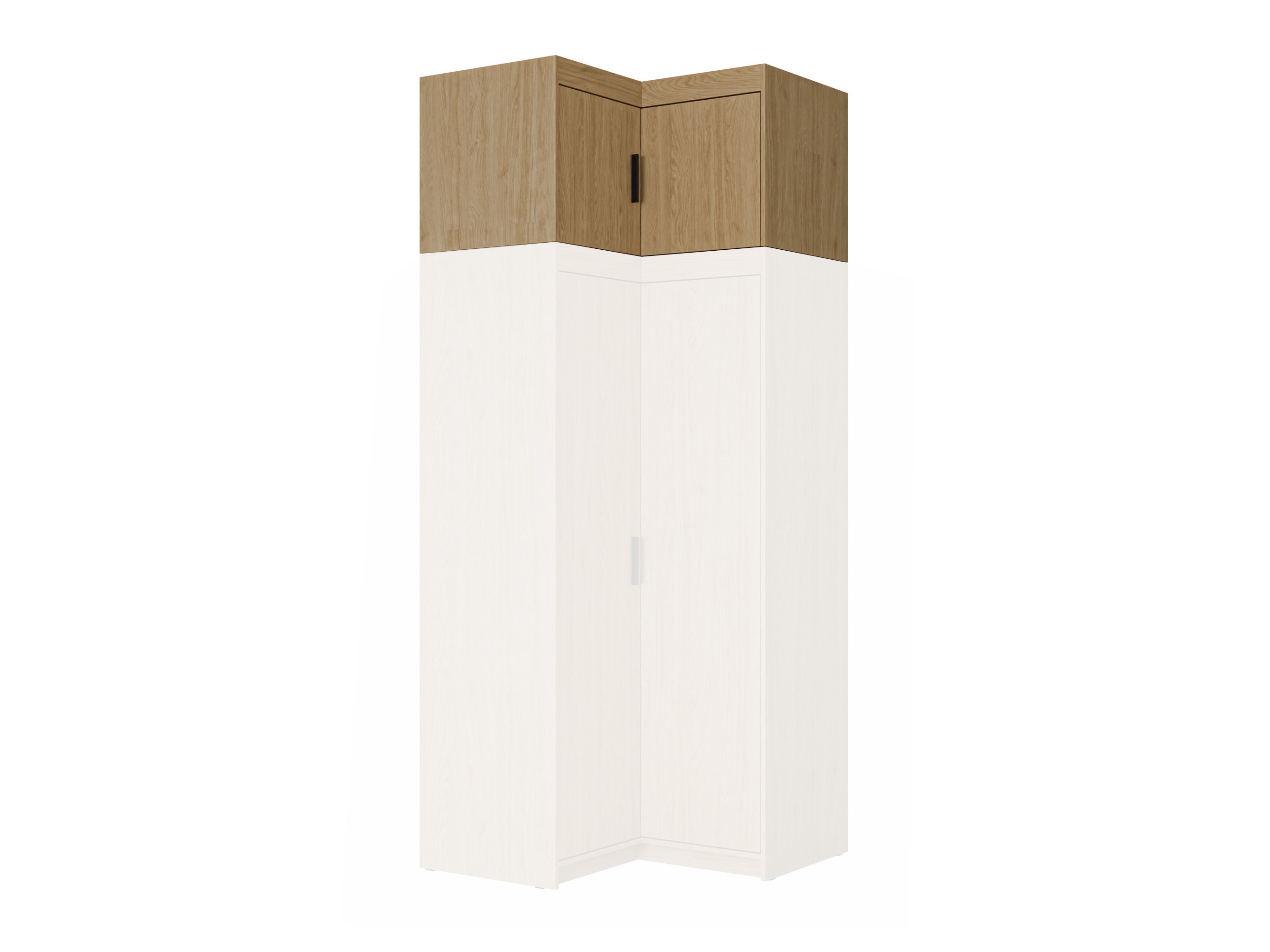 Γωνιακό ντουλάπι Novduni 118 (Δρυς)