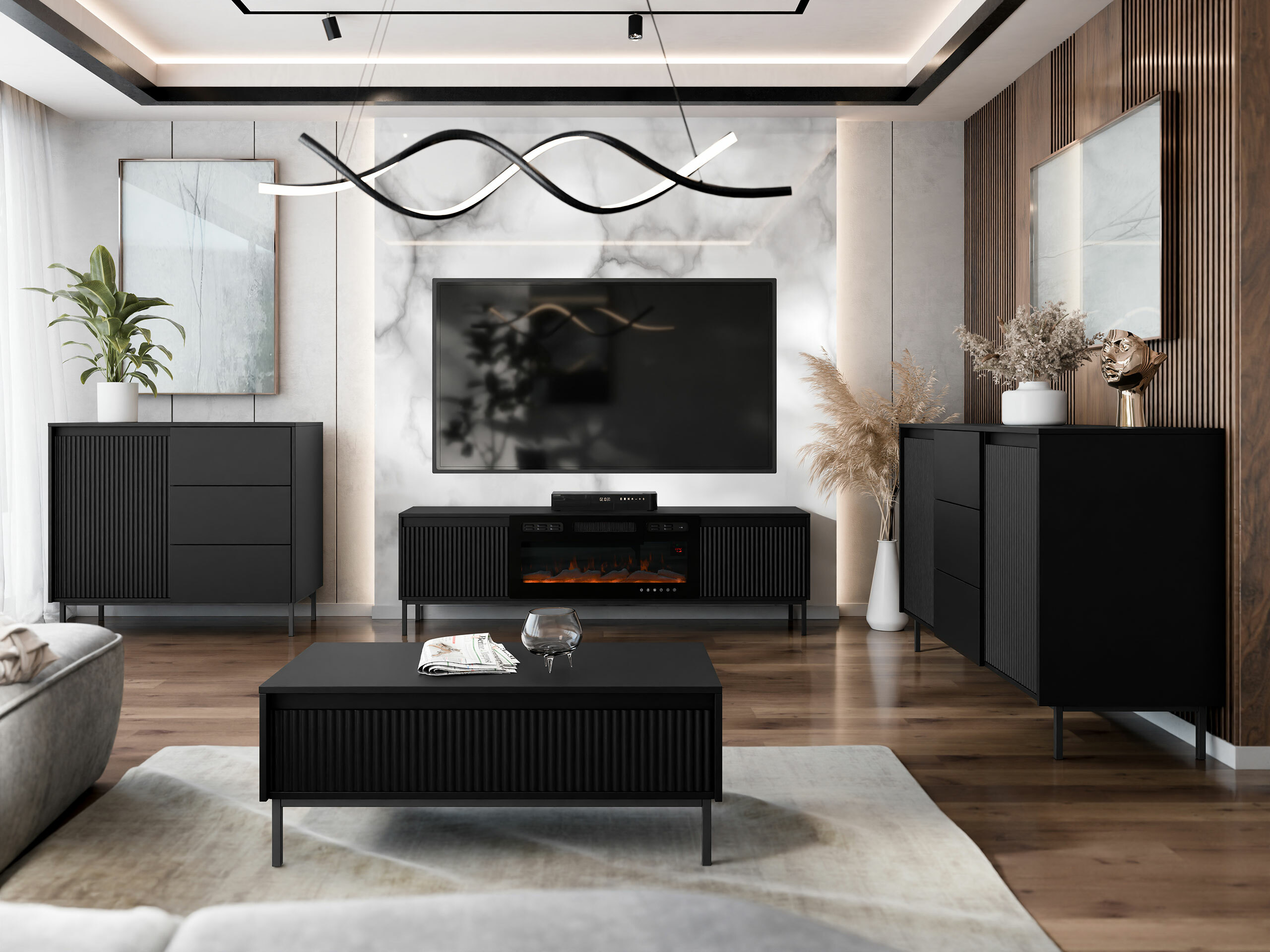 TV stand Comfivo Delruva III (Black)