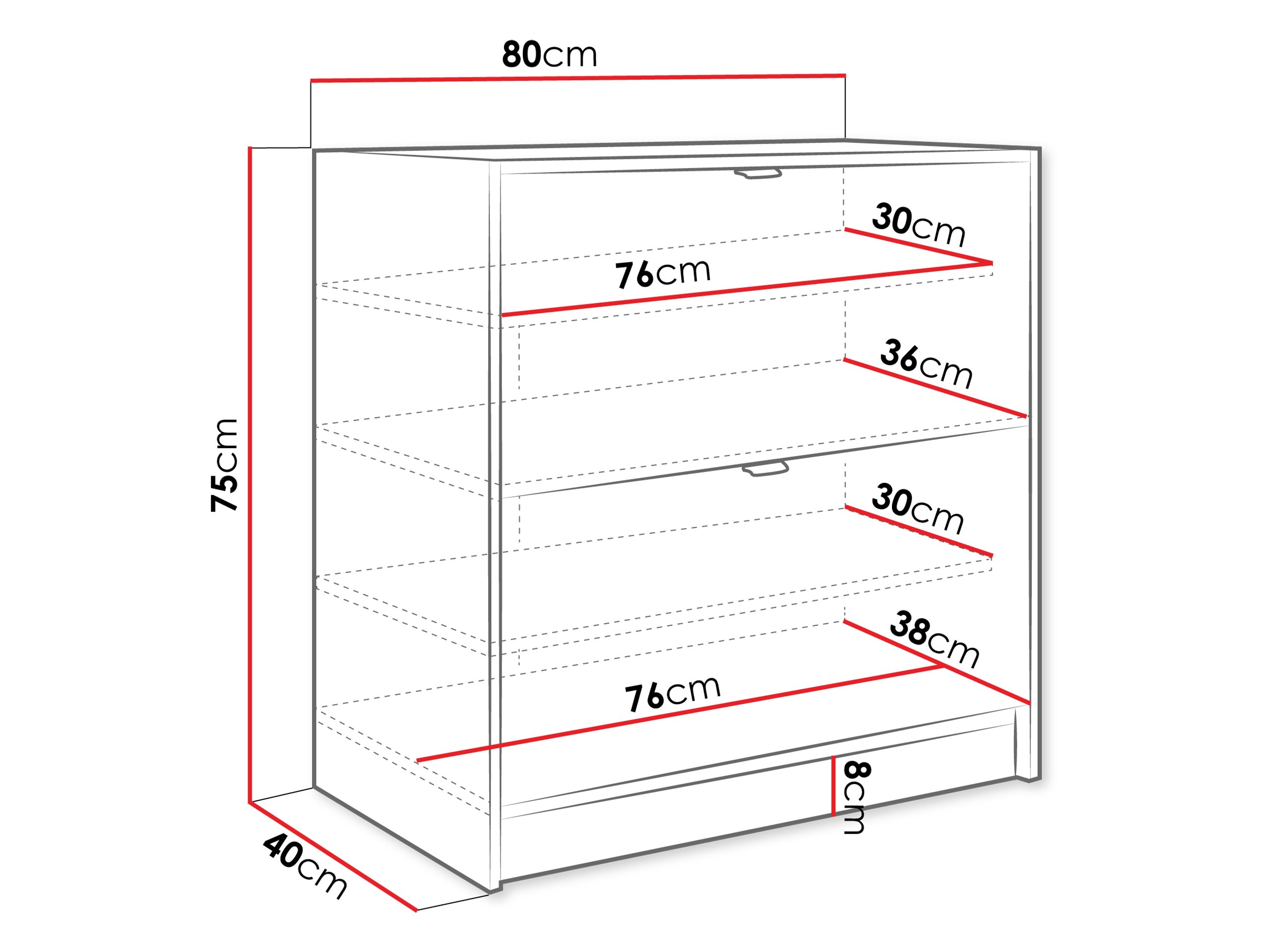 Shoe cabinet Comfivo Velal II (White)