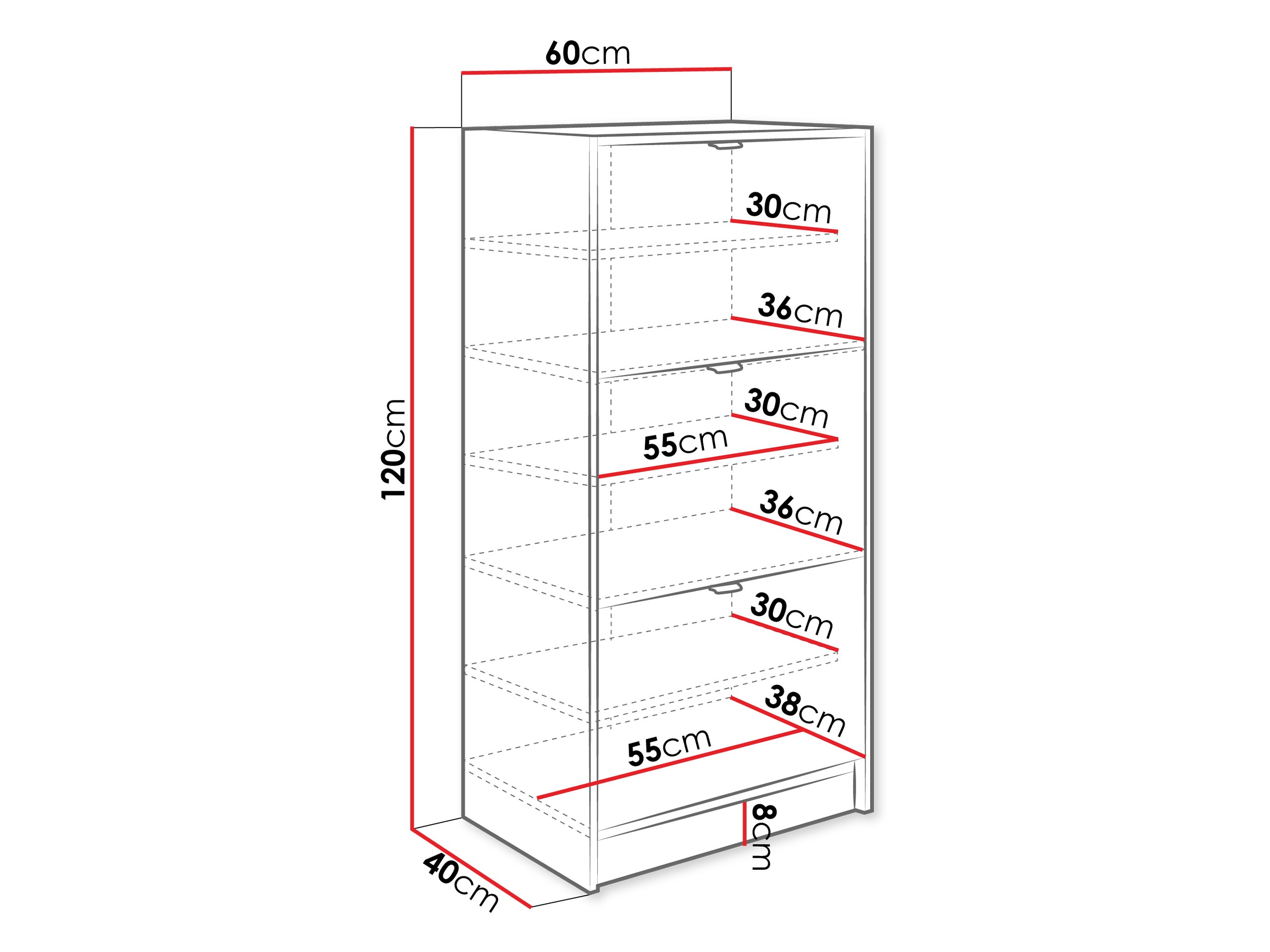 Shoe cabinet Comfivo Velal III (White)