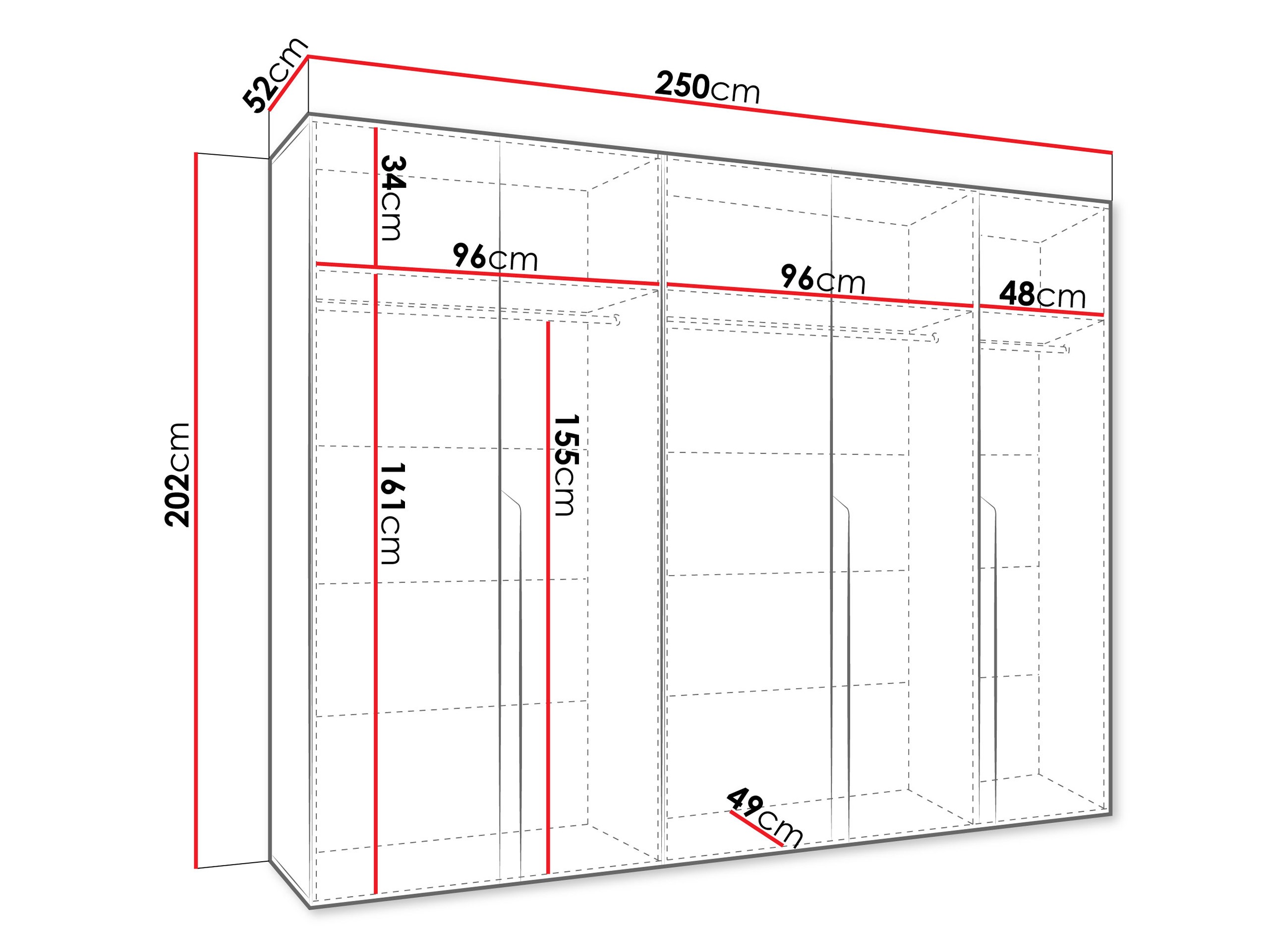 Ντουλάπα Hartford 582 (Άσπρο)