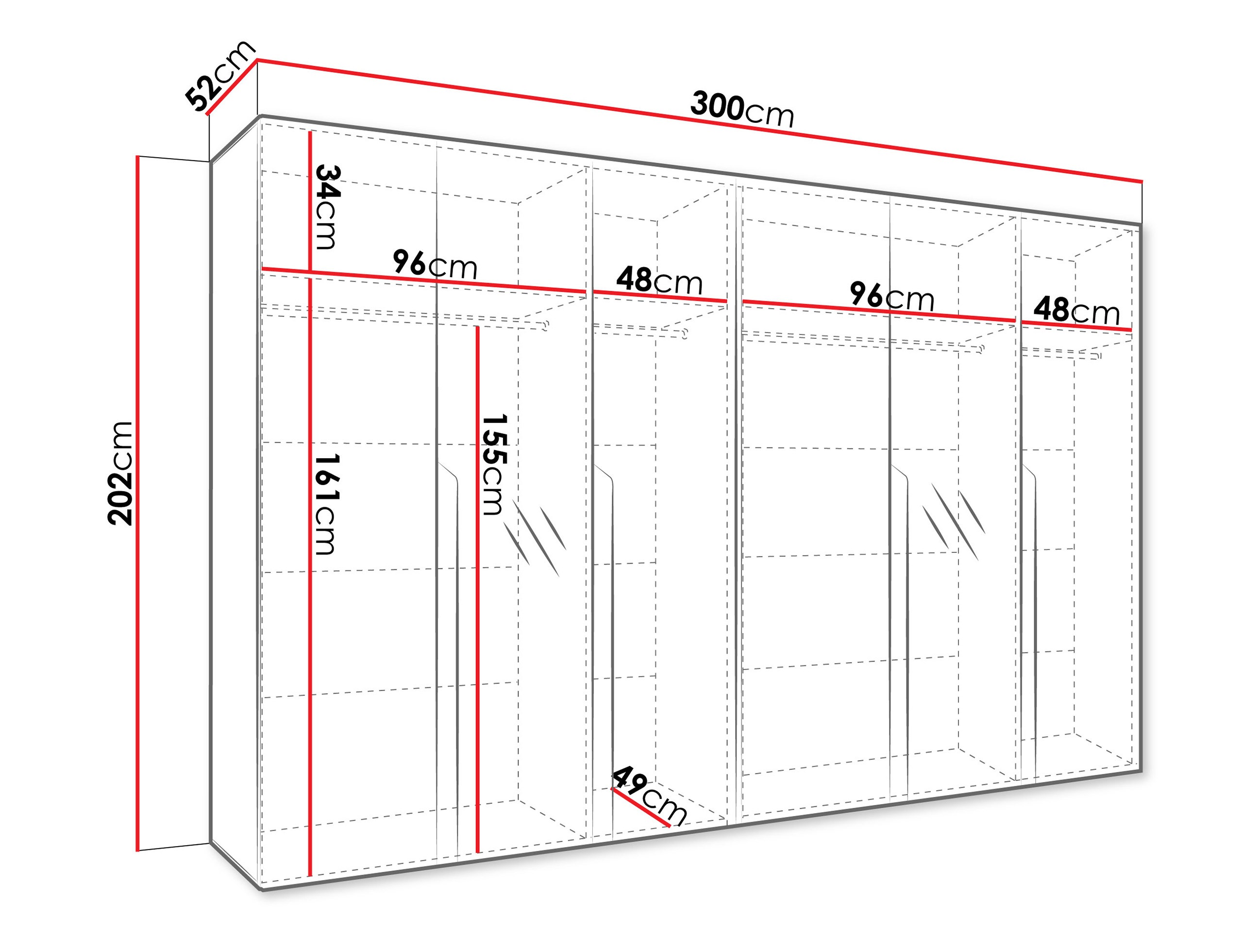 Ντουλάπα Hartford 588 (Άσπρο)