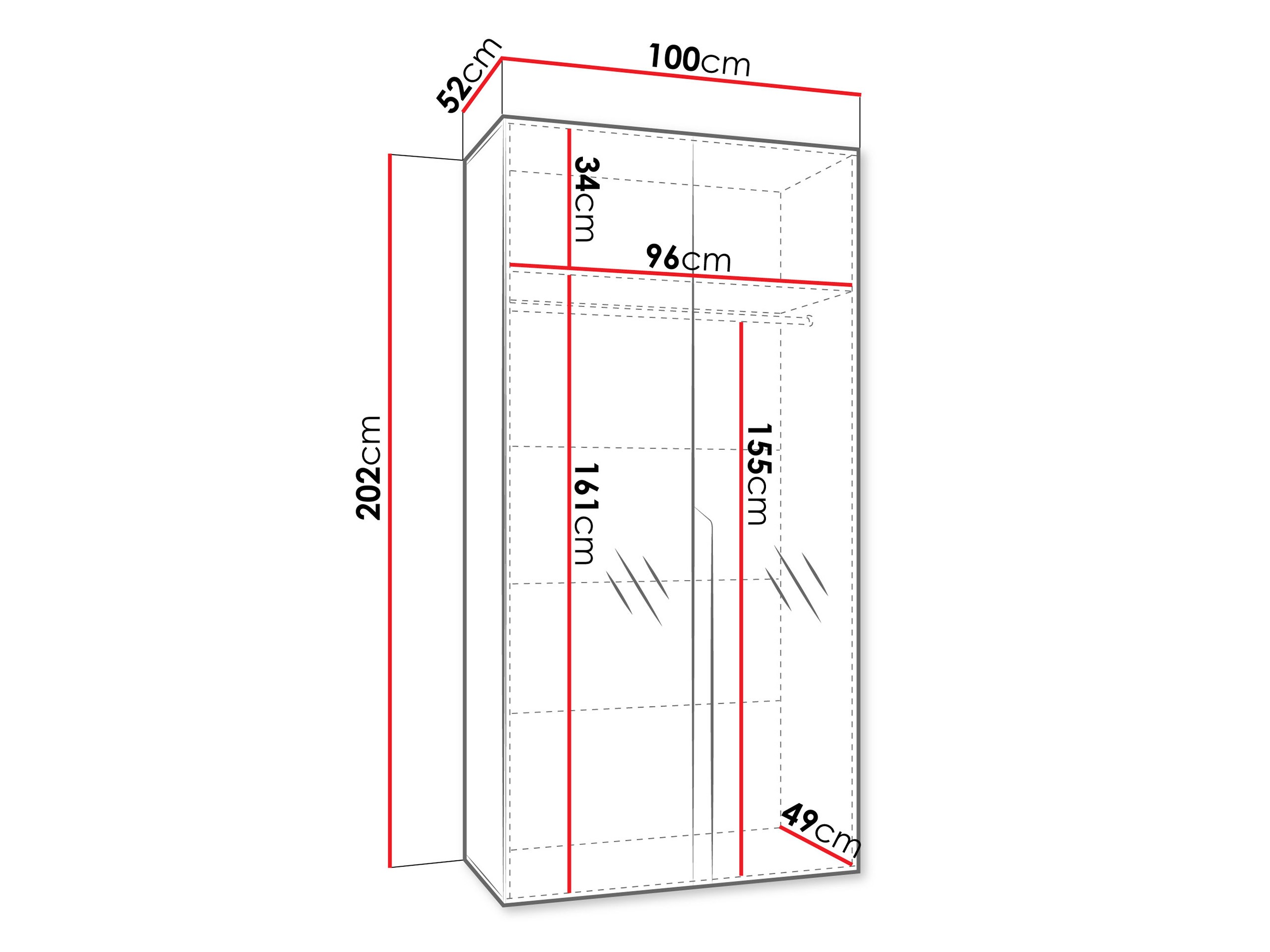 Ντουλάπα Hartford 589 (Άσπρο)