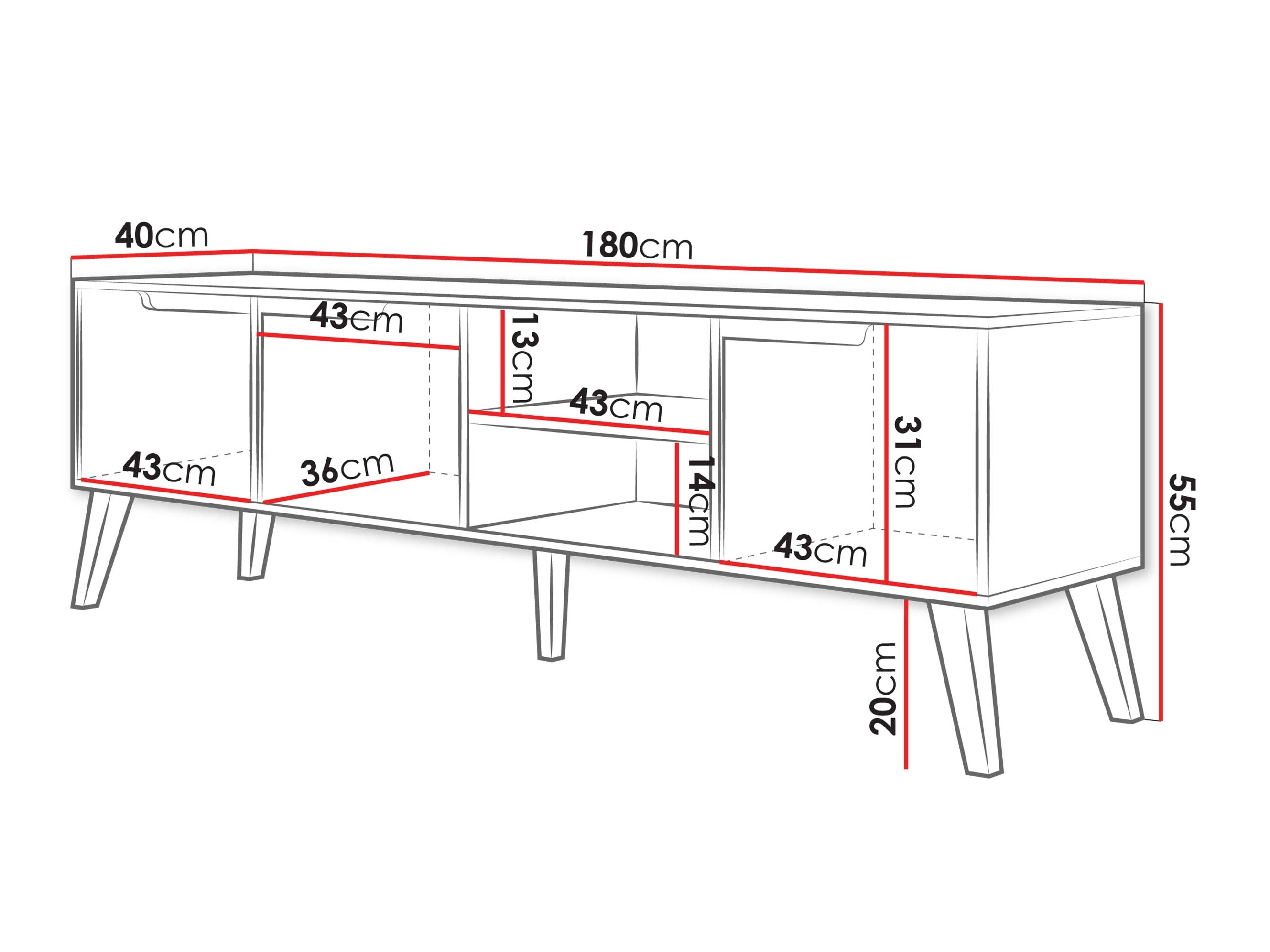 Έπιπλο τηλεόρασης Elbtive 101 (Κασμίρι)