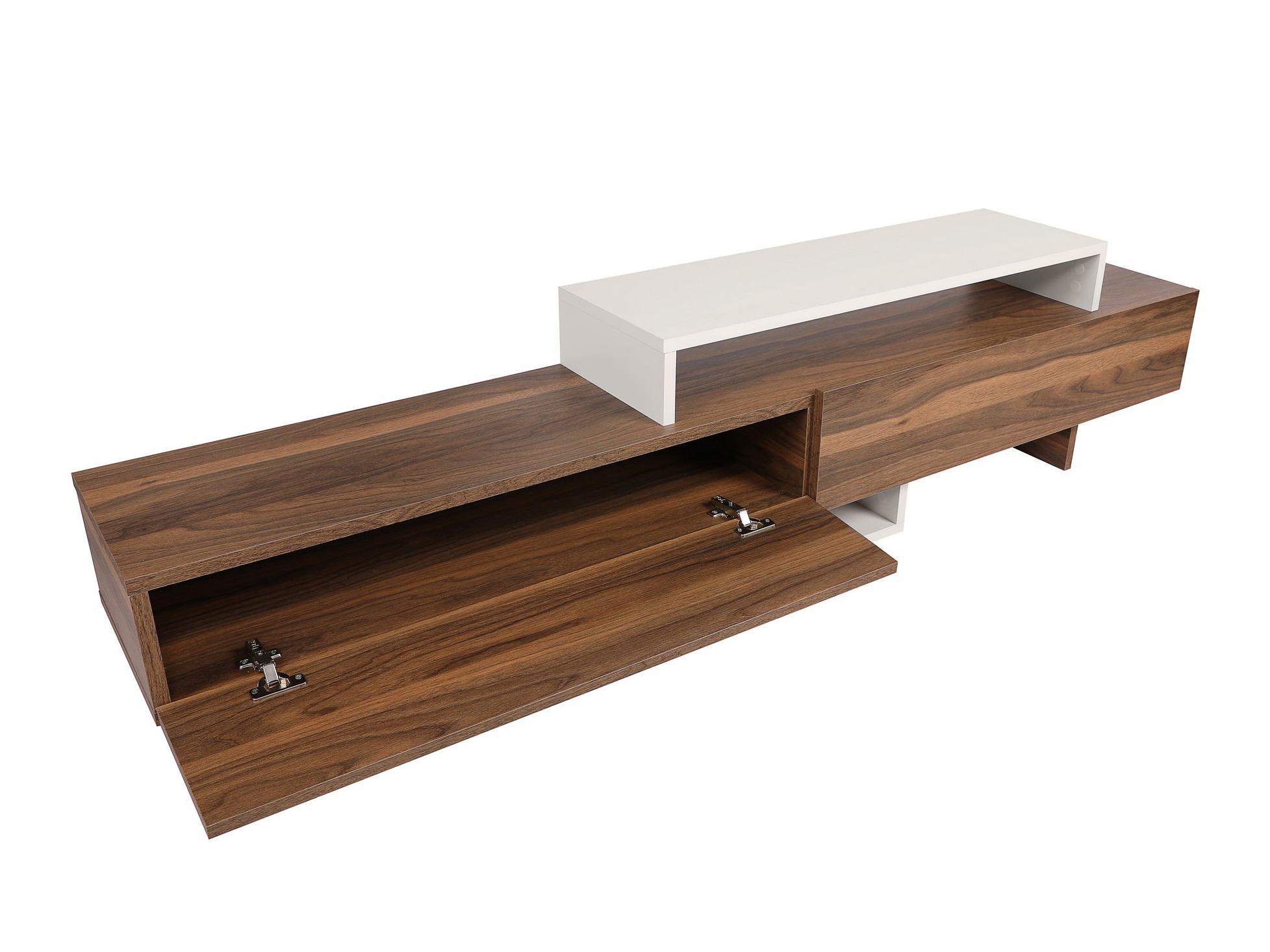 Έπιπλο τηλεόρασης Kailua 998 (Ξύλο Teak + Άσπρο)