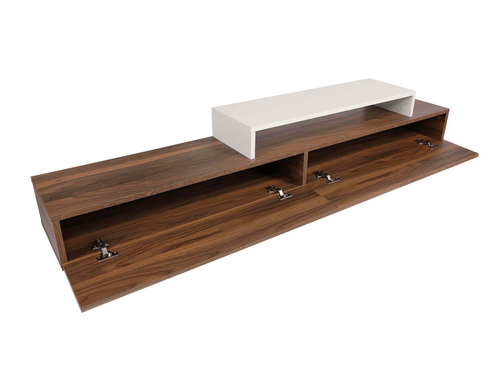 Έπιπλο τηλεόρασης Kailua 998 (Ξύλο Teak + Άσπρο)