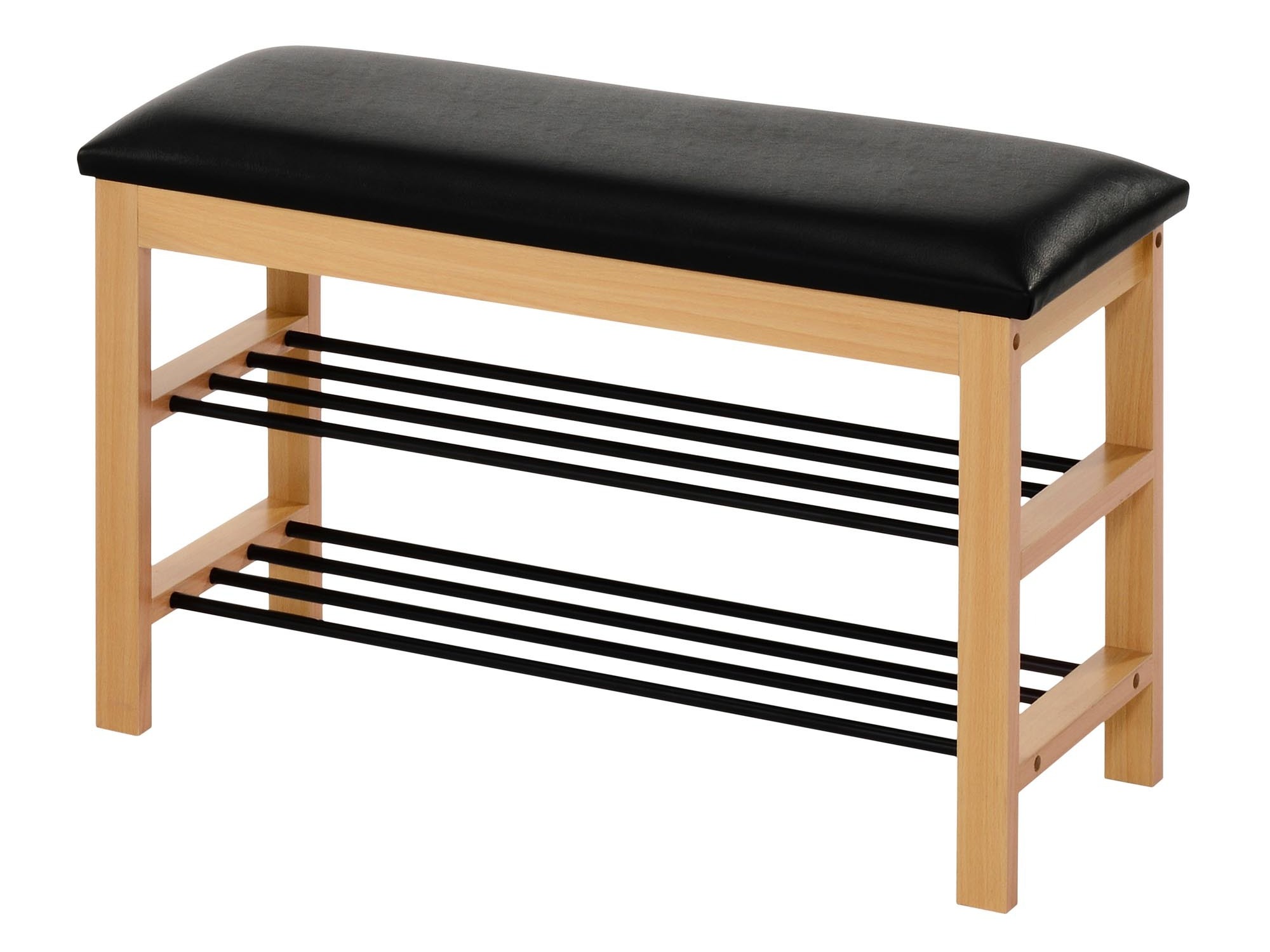 Παπουτσοθήκη Houston 967 (Μασίφ ξύλο + Μαύρο)