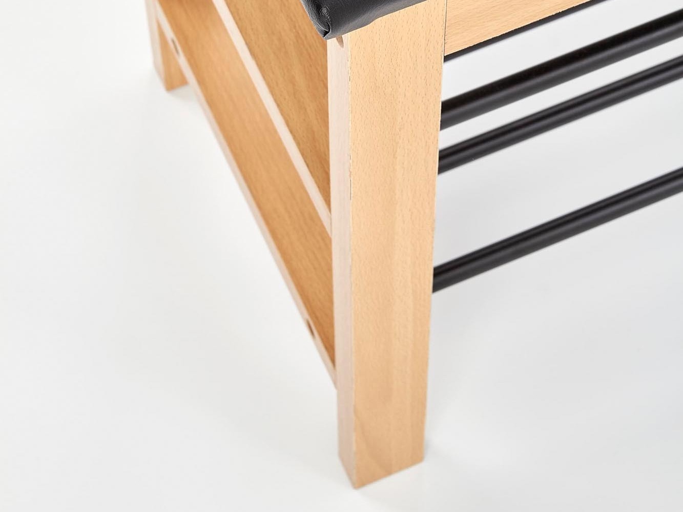 Παπουτσοθήκη Houston 967 (Μασίφ ξύλο + Μαύρο)