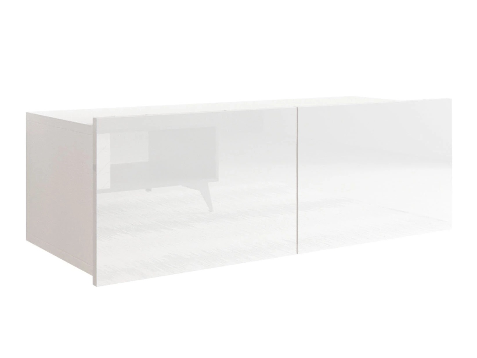 TV stand Remus I (White + Glossy white)