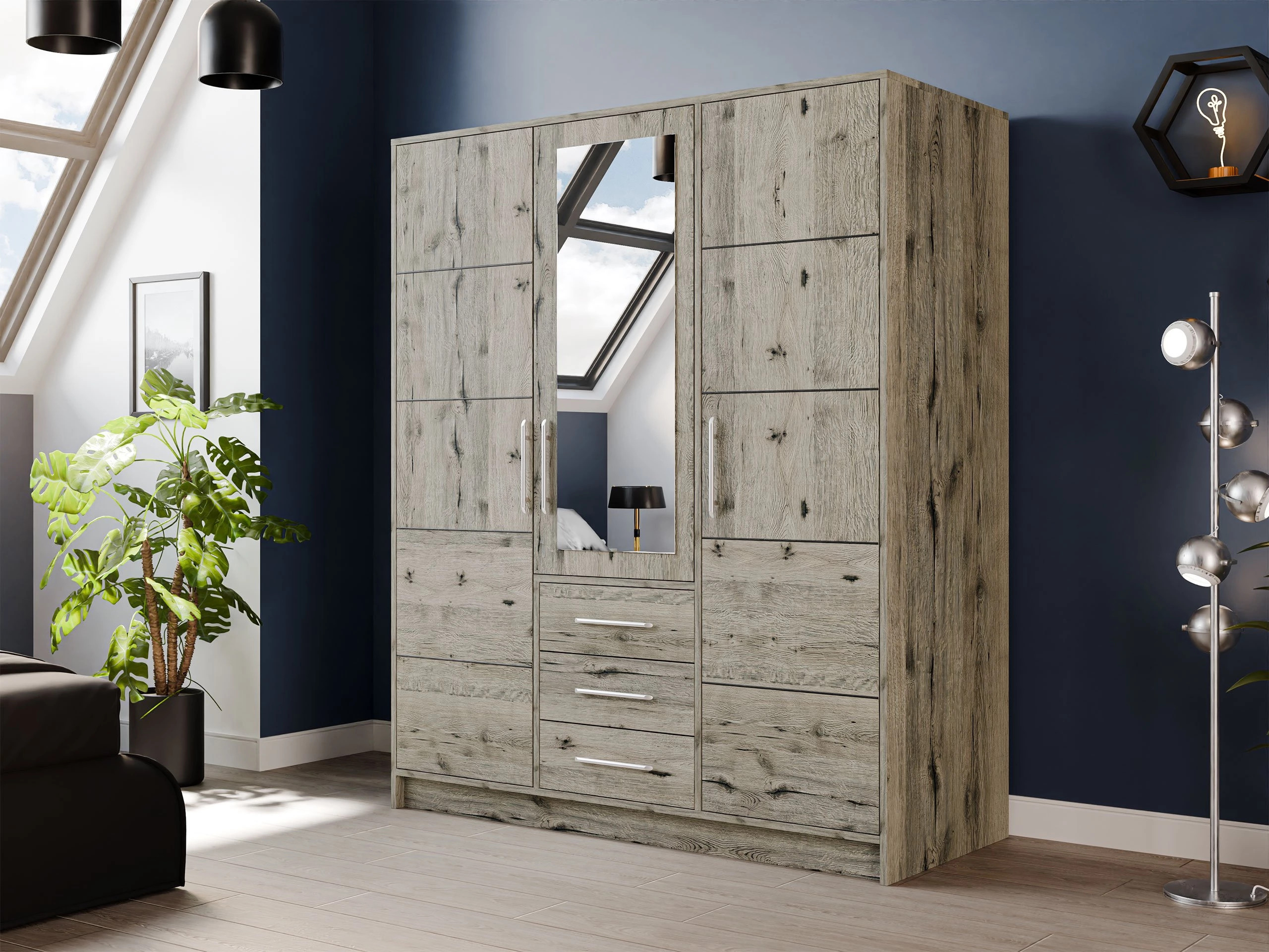 Wardrobe Dortivu II (Wellington oak)