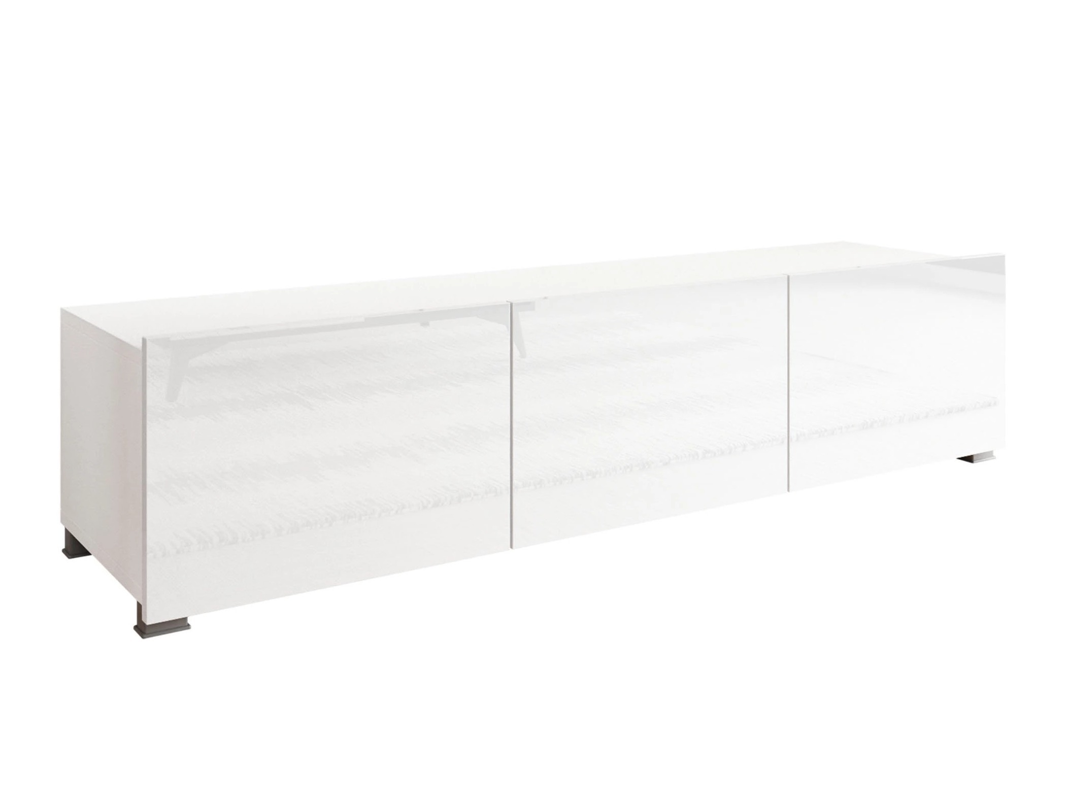 TV stand Remus (White + Glossy white)