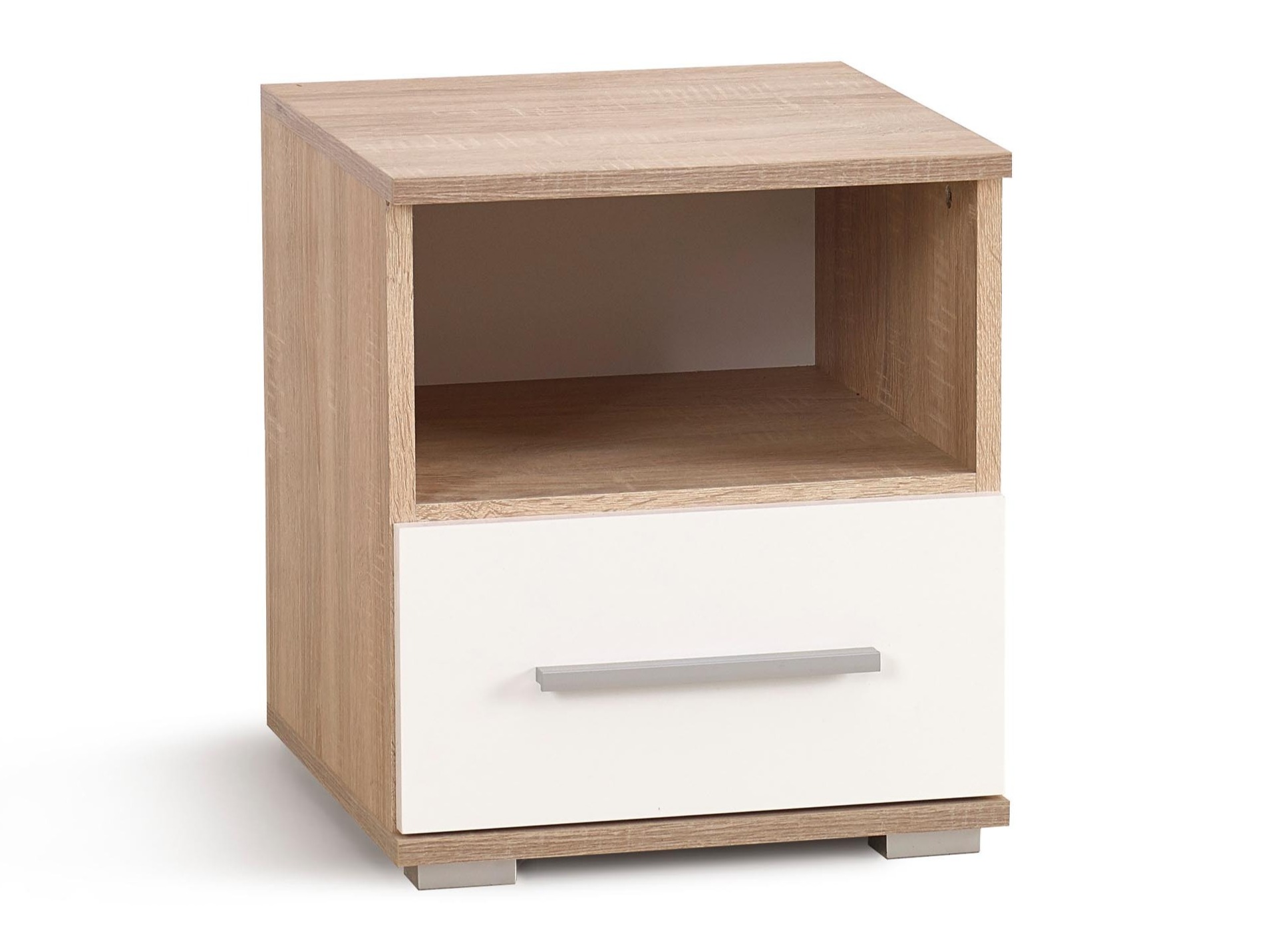 Κομοδίνο Cirveso 111 (Sonoma οξιά + Γυαλιστερό λευκό)