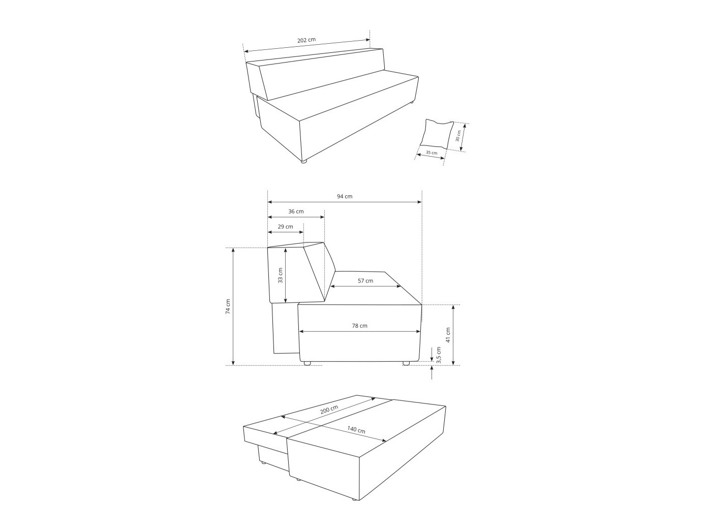 Καναπές-κρεβάτι SG4206