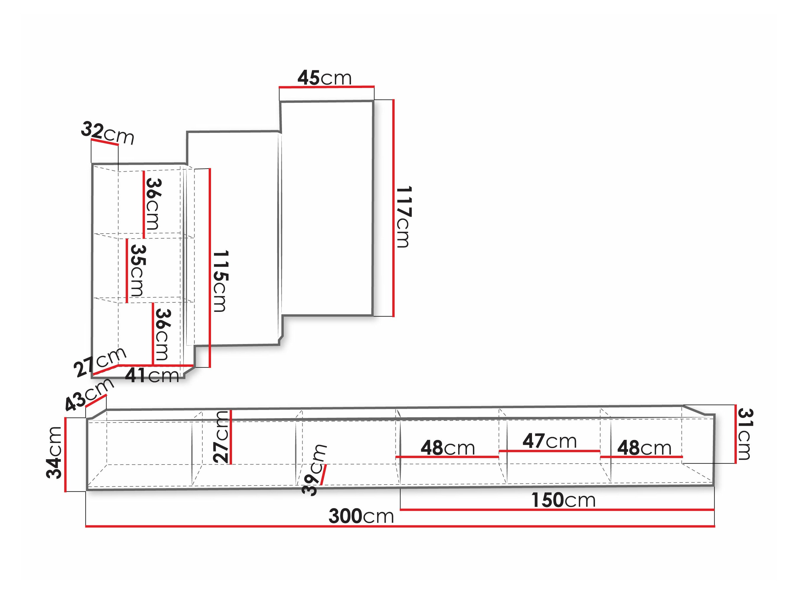 Σετ επίπλων σαλονιού Remus XX (Άσπρο)