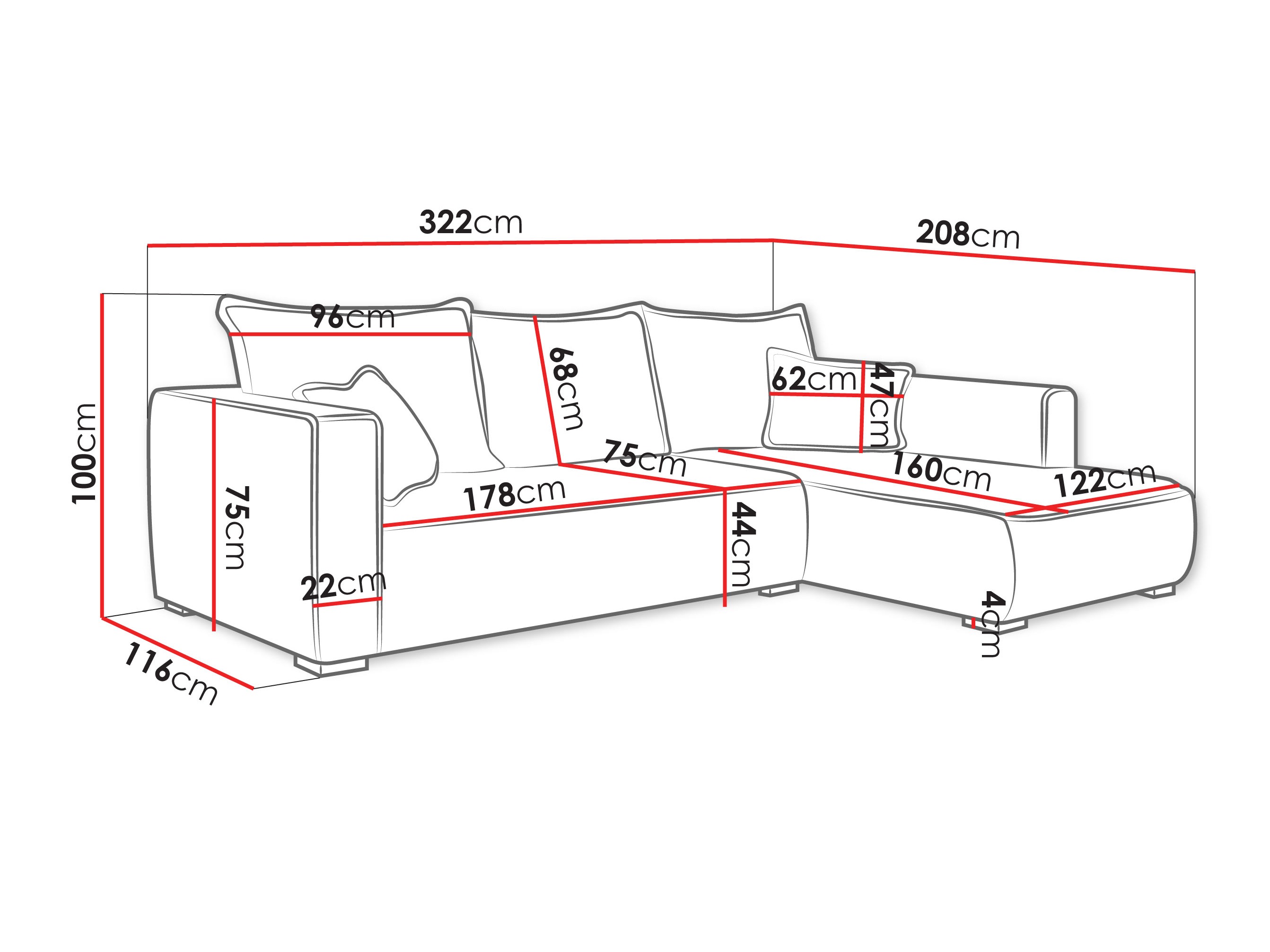 Γωνιακός Καναπές TrendyNest Circas (Tilia 85)