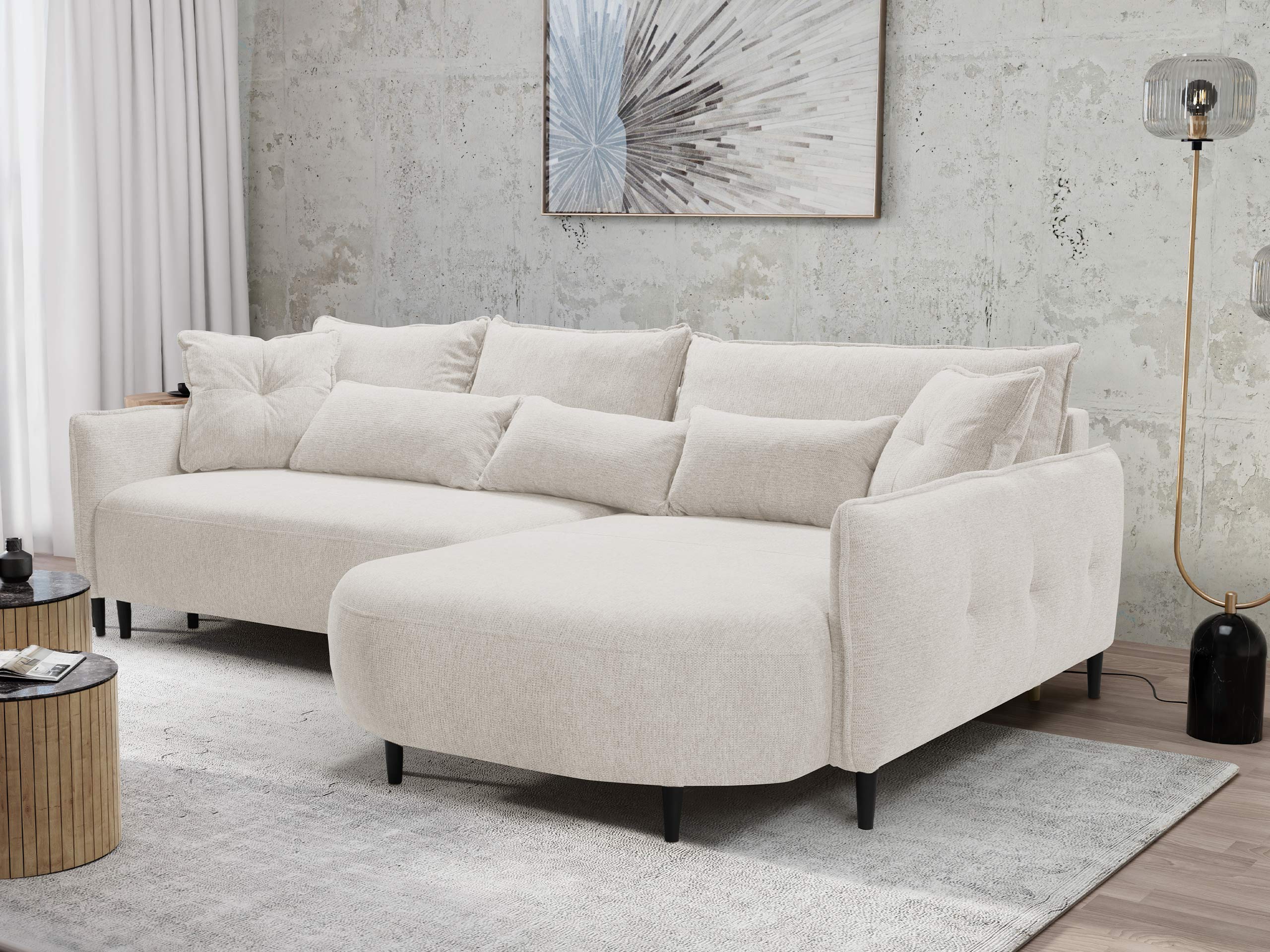 Γωνιακός Καναπές TrendyNest Prunal (Glow 01)