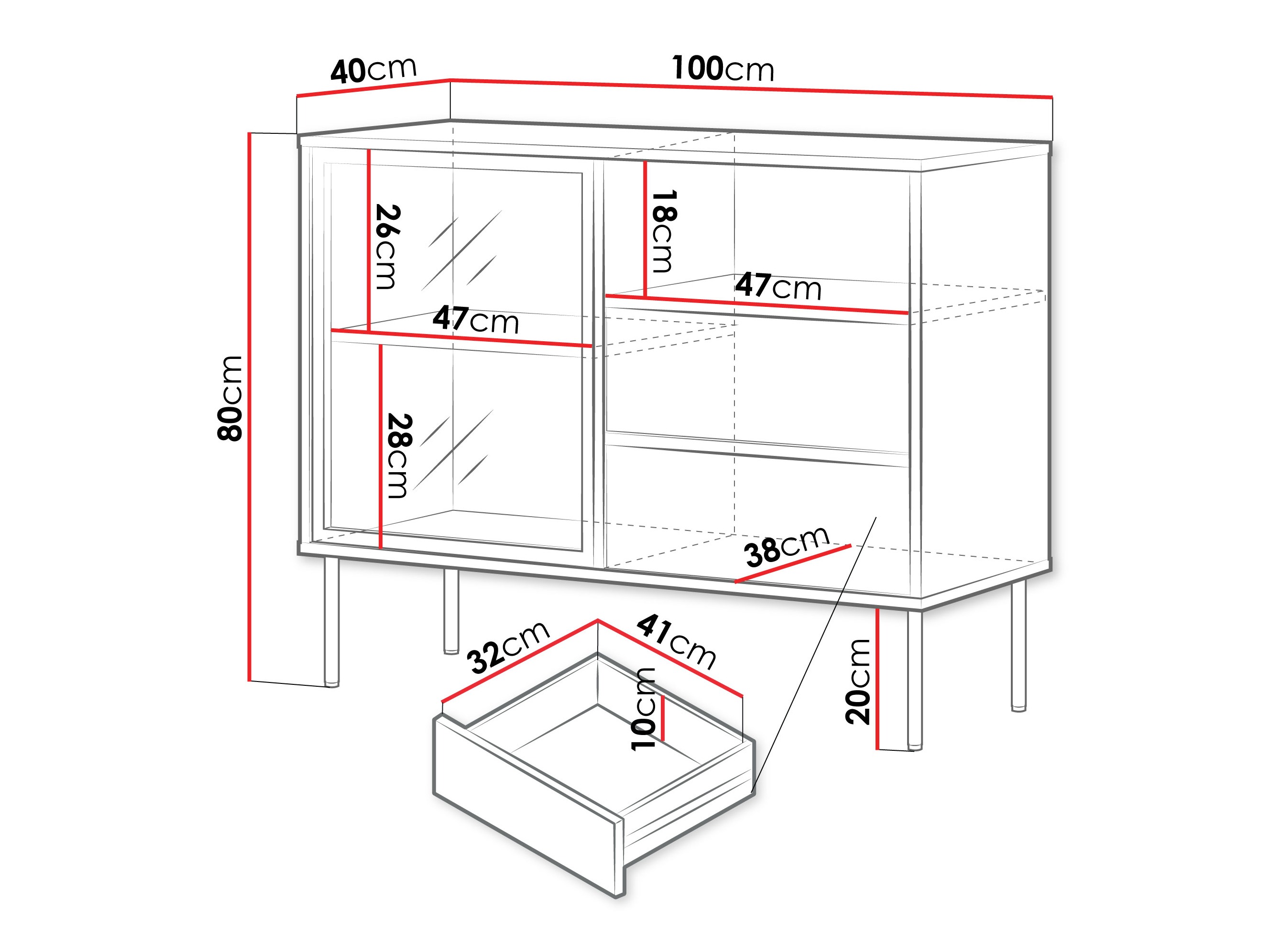 Συρταριέρα Merevai 100 (Κασμίρι)