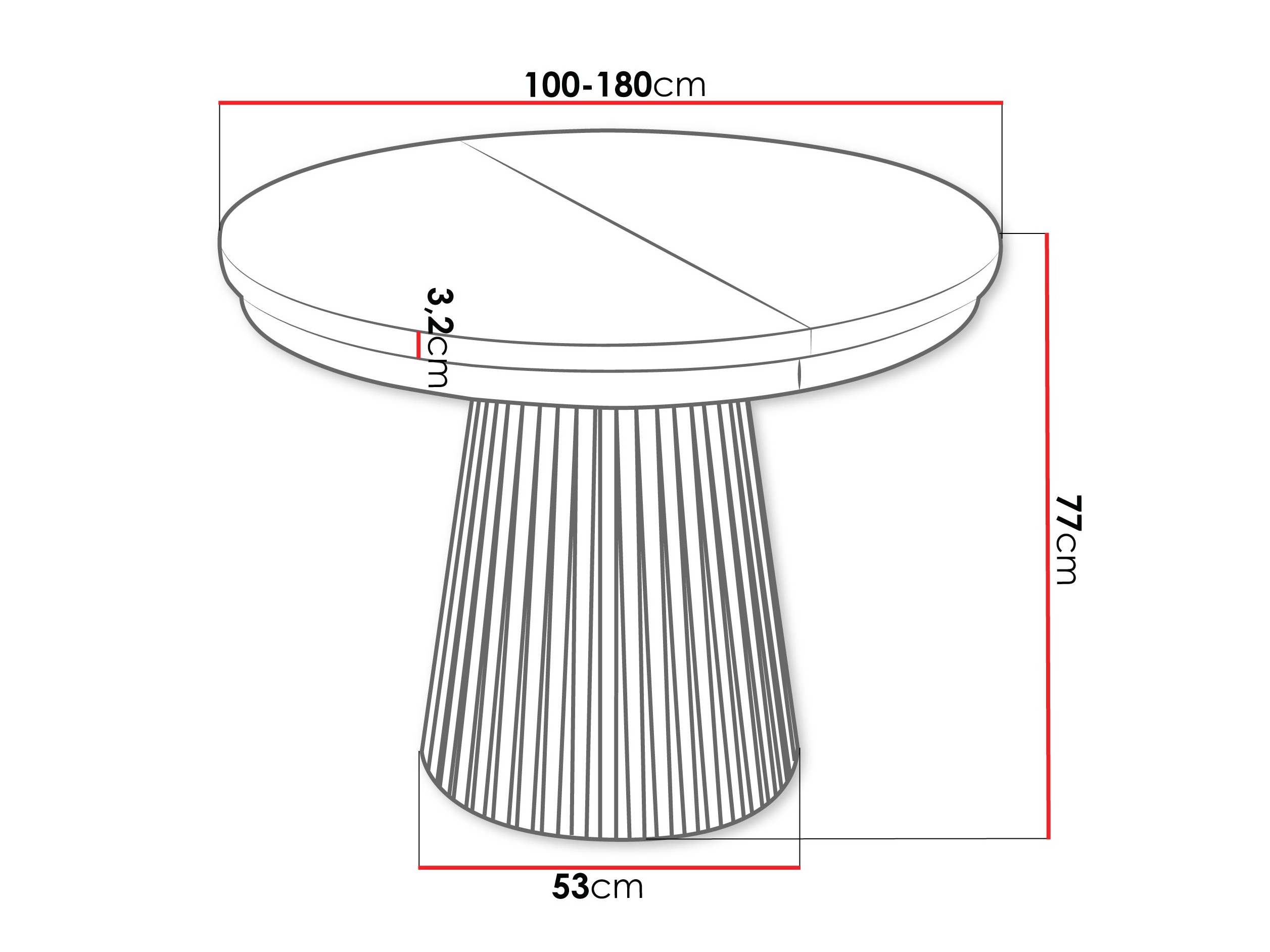 Τραπέζι Stanton 151 (Άσπρο)