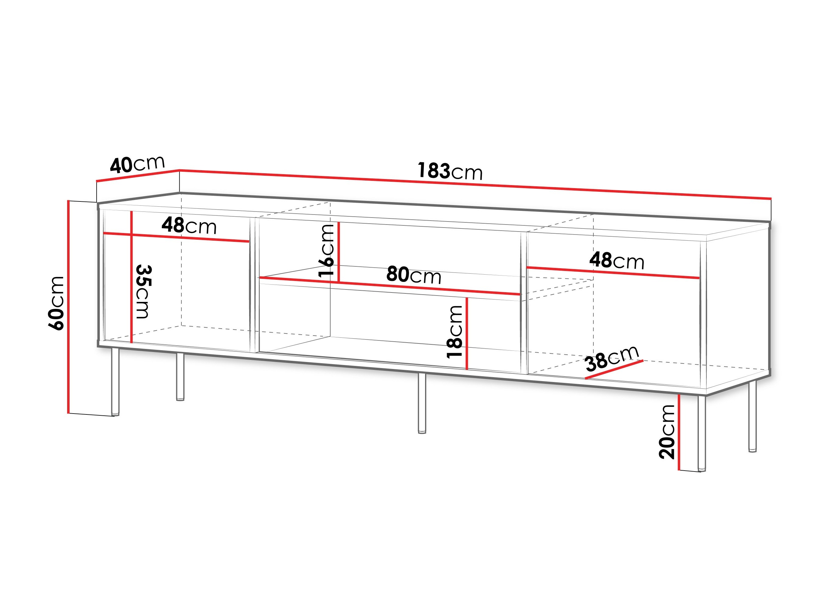 Έπιπλο τηλεόρασης Merevai 104 (Κασμίρι)