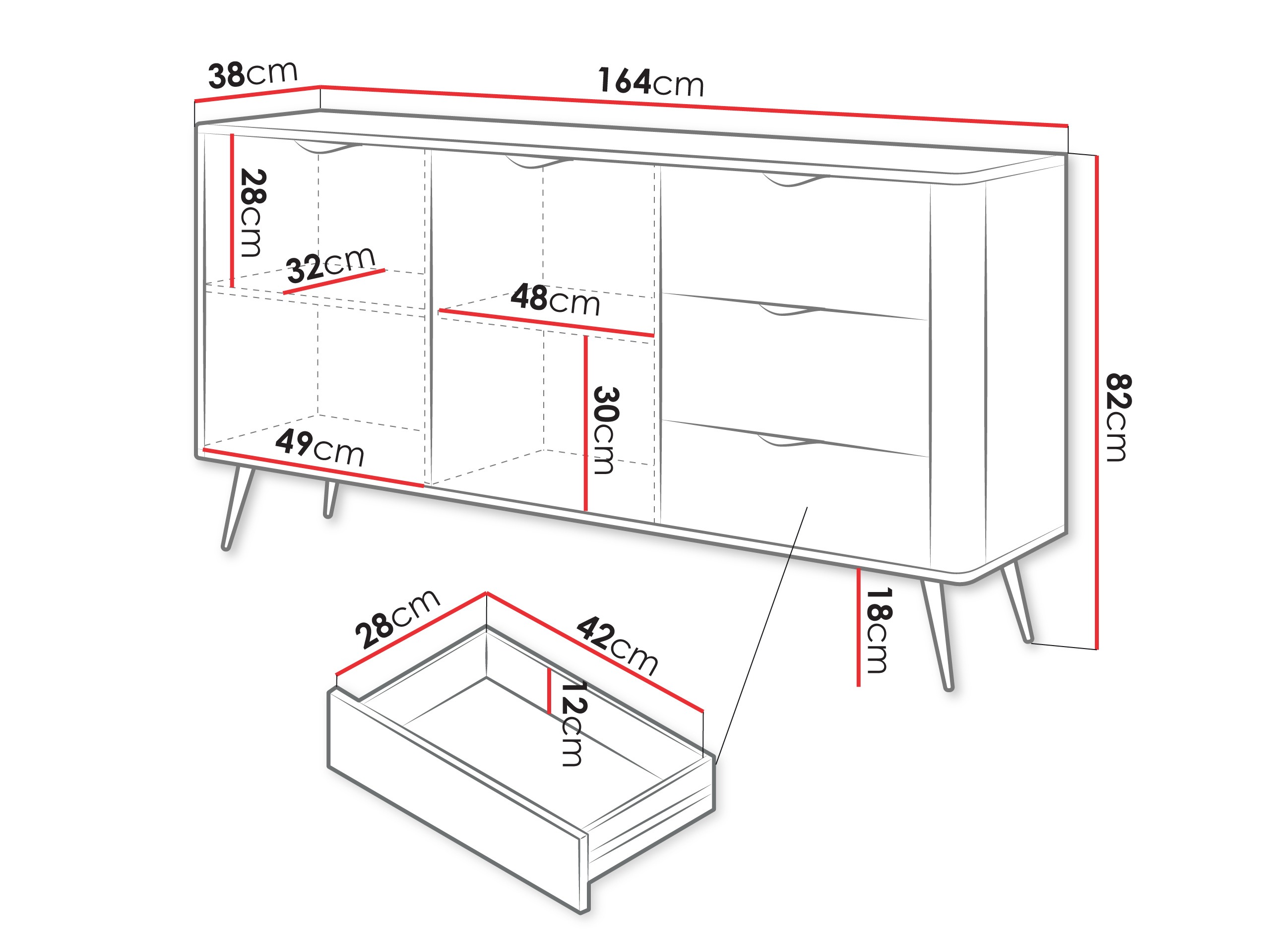 Συρταριέρα Lectum I (Μπεζ)